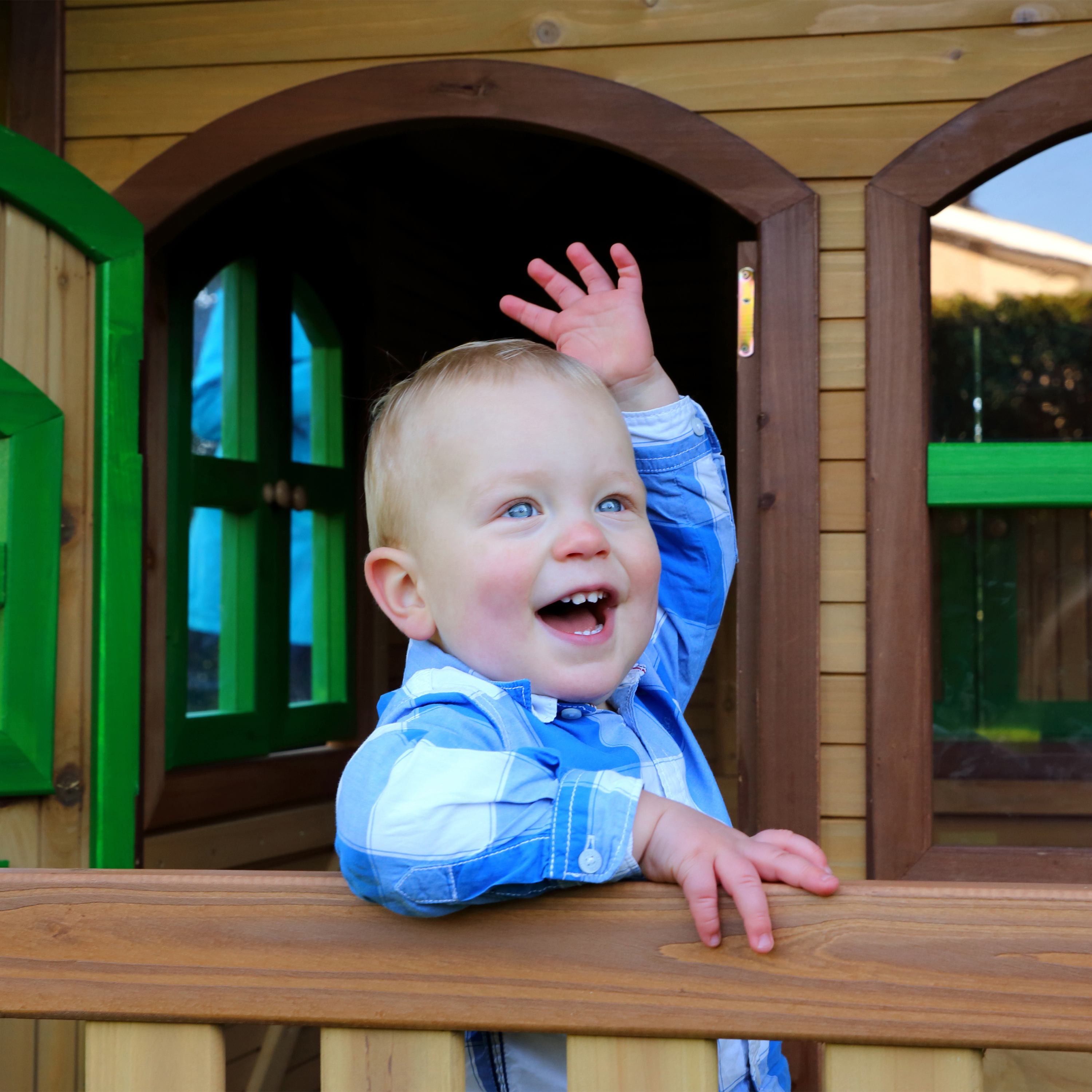 AXI Tom Playhouse Brown/Green - Grey Slide-8717973938040 AXI Tom Playhouse Brown/Green - Grey Slide
