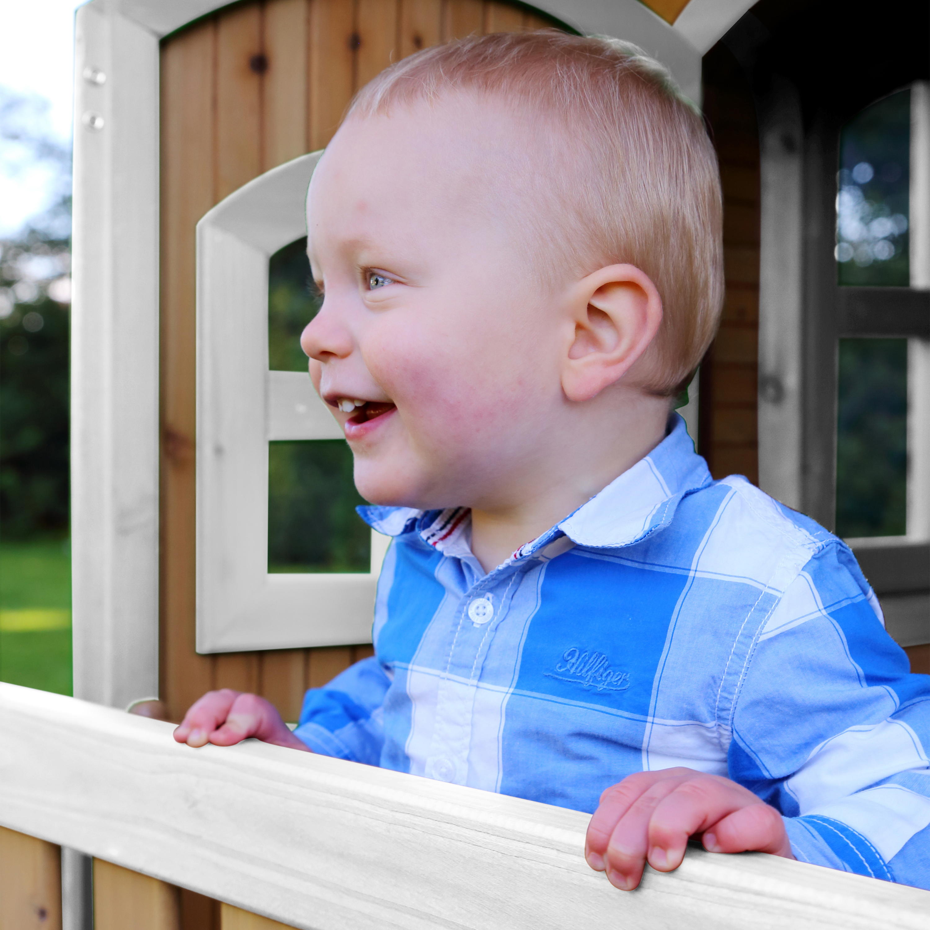 AXI Tom Playhouse Brown/White - Red Slide