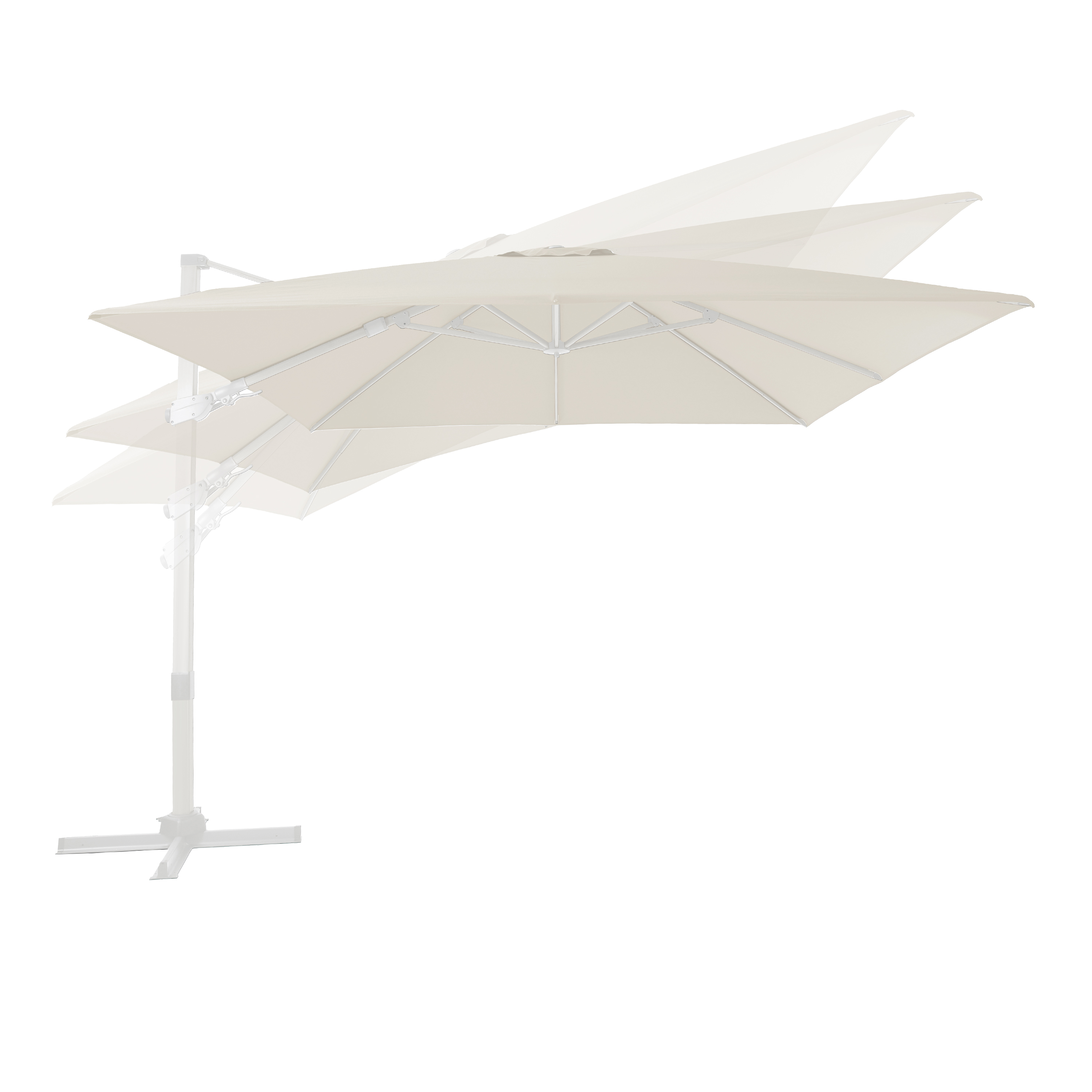 AXI Apollo Premium Cantilever Parasol 300x300cm - White/Beige