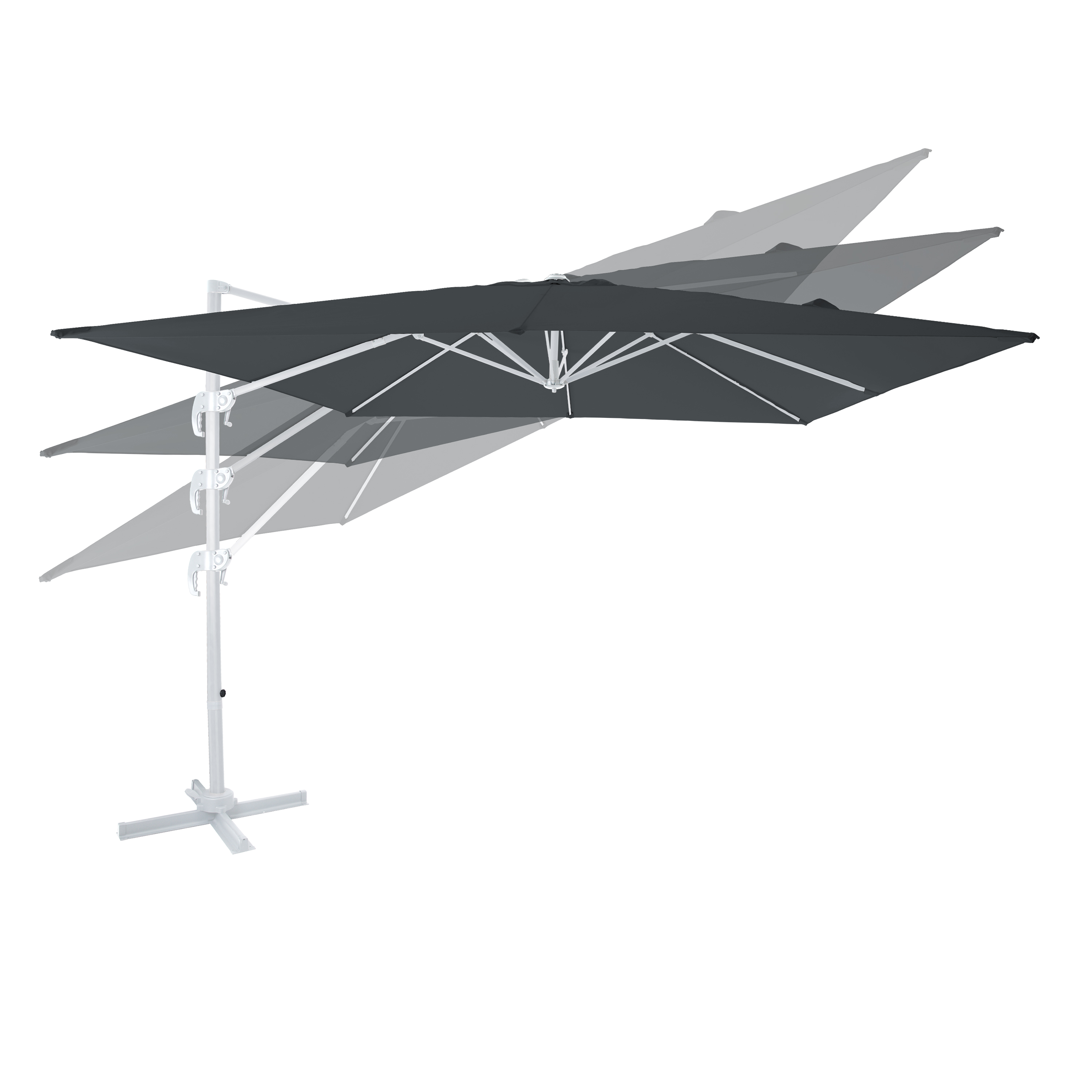 AXI Nima Cantilever Parasol 300x300 cm - White/Grey