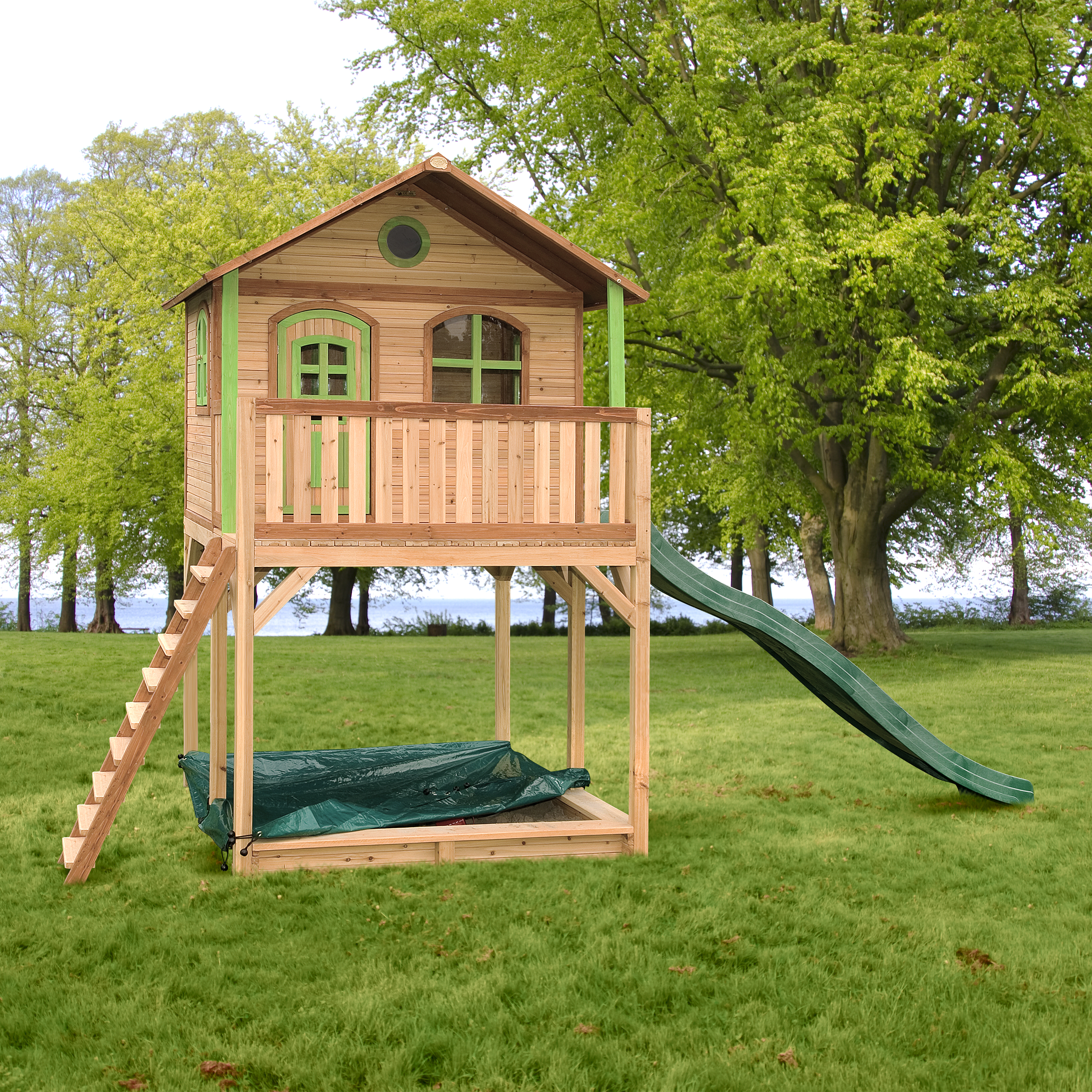 AXI Andy Playhouse Brown/Green - Green Slide
