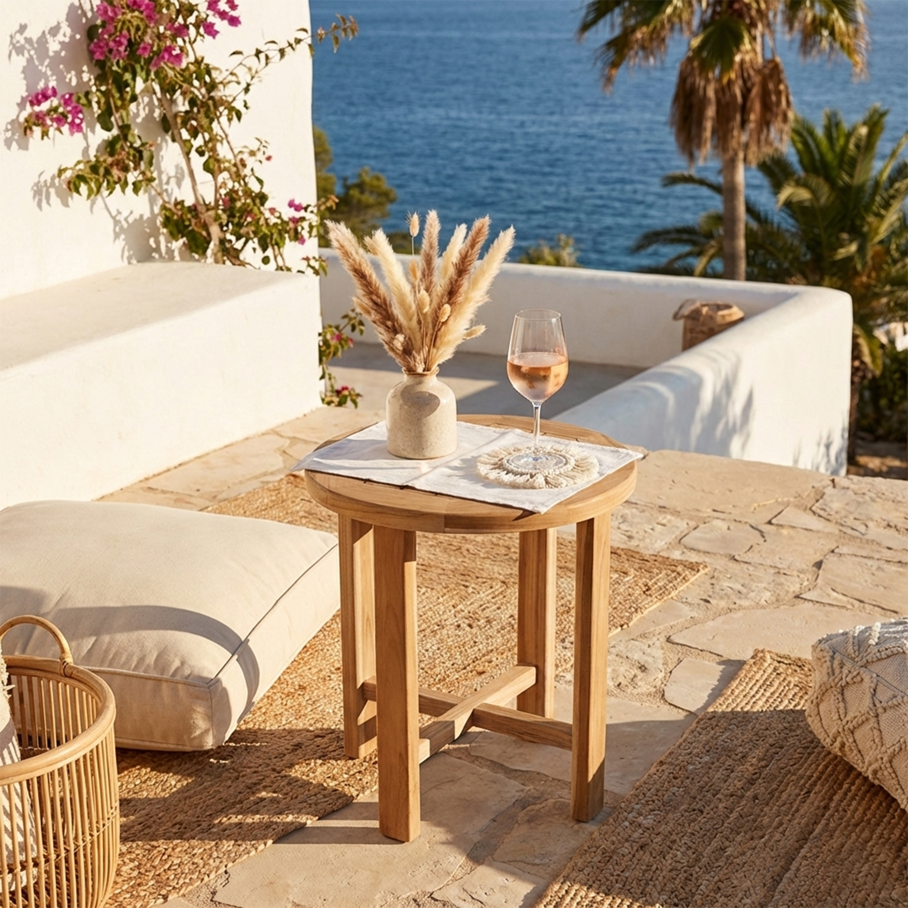 AXI Alya Teak Side Table Round