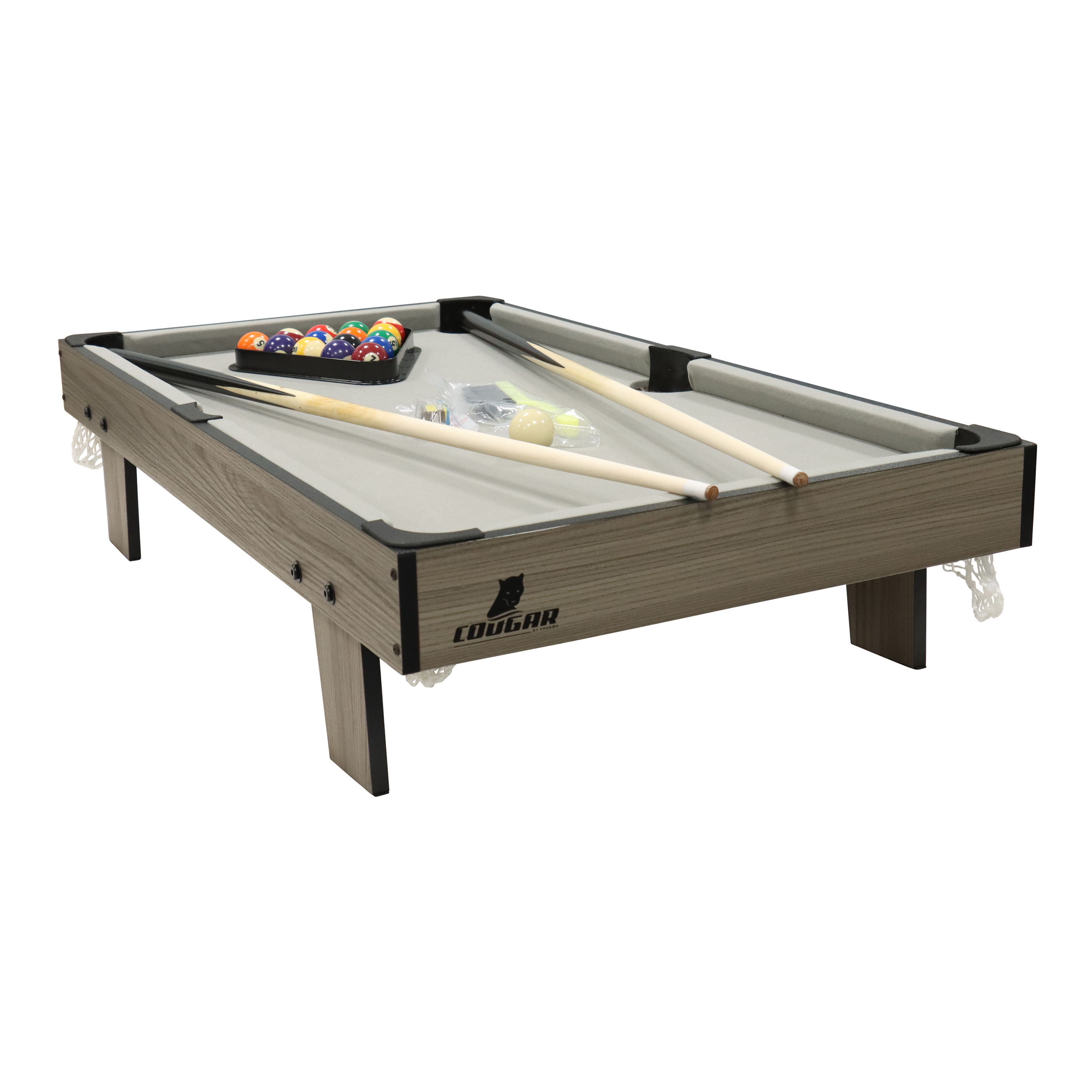 Cougar Pool Table Mini 3 ft Oak/Grey