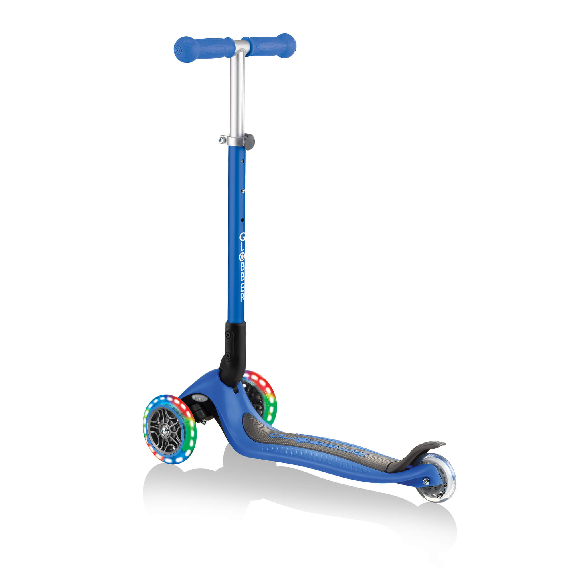 Globber Primo Foldable Lights Scooter - Blue