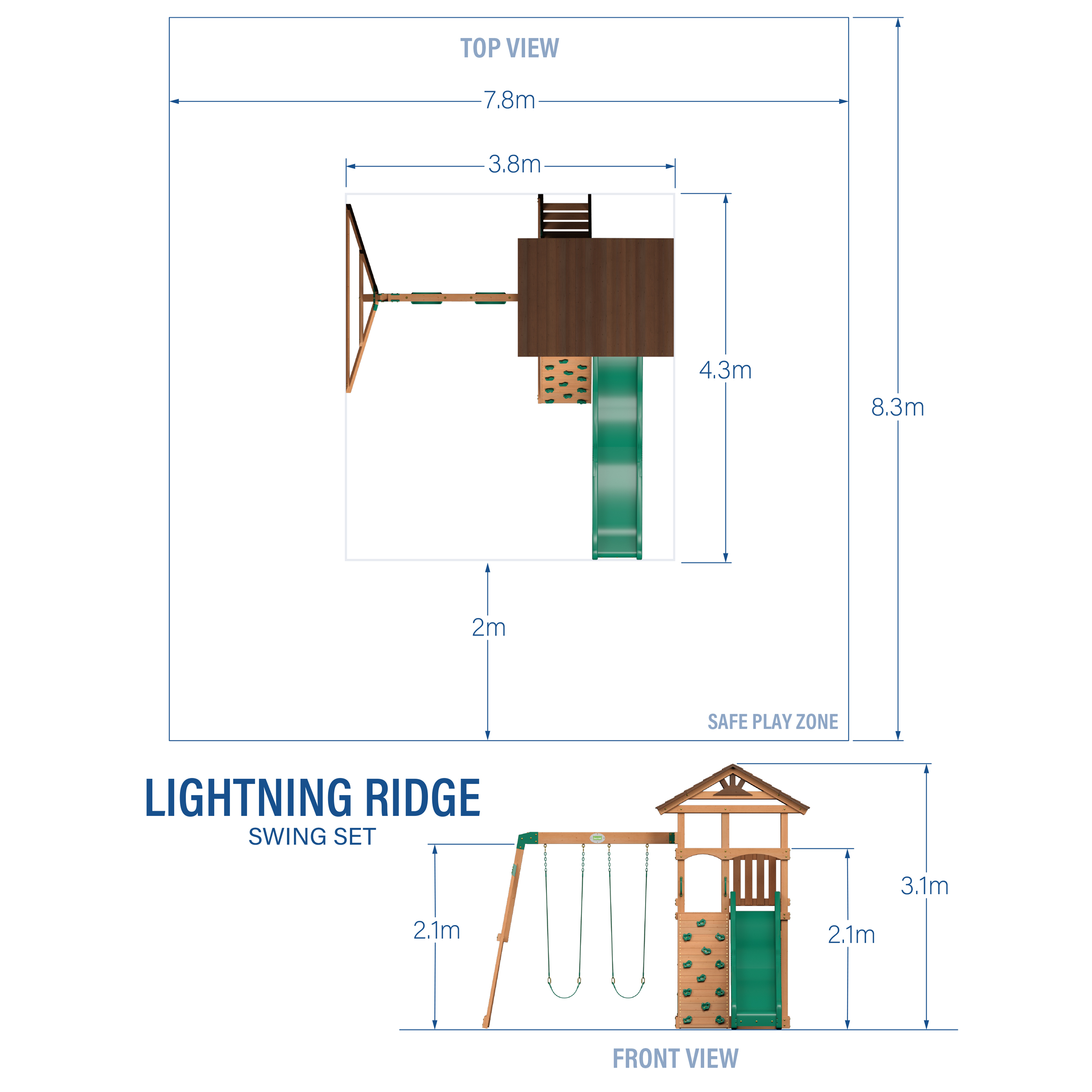 Backyard Discovery Lightning Ridge Climbing Frame