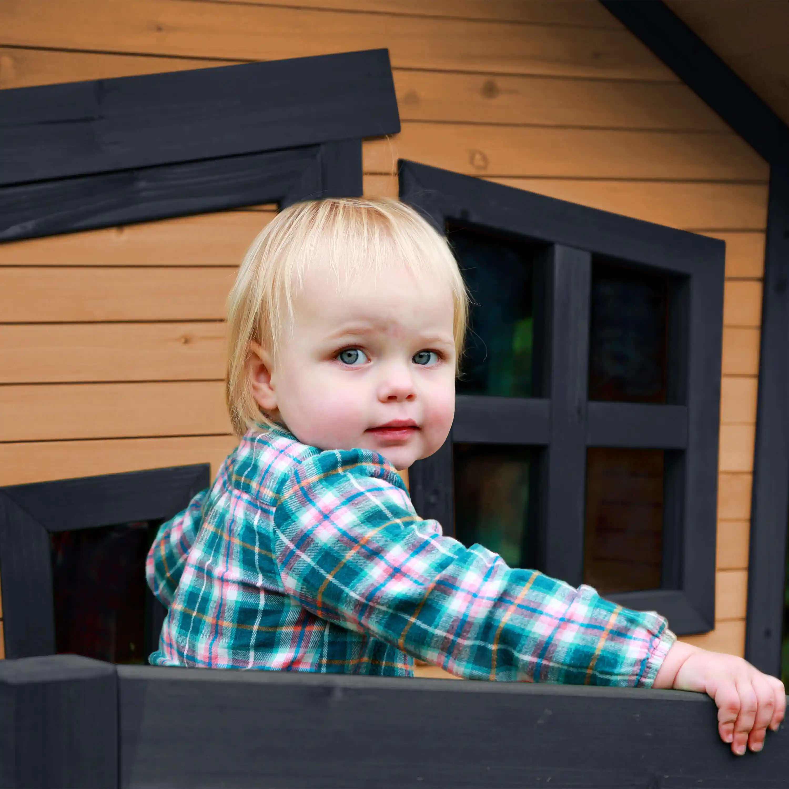 AXI Robin Playhouse Brown/Anthracite - Red Slide