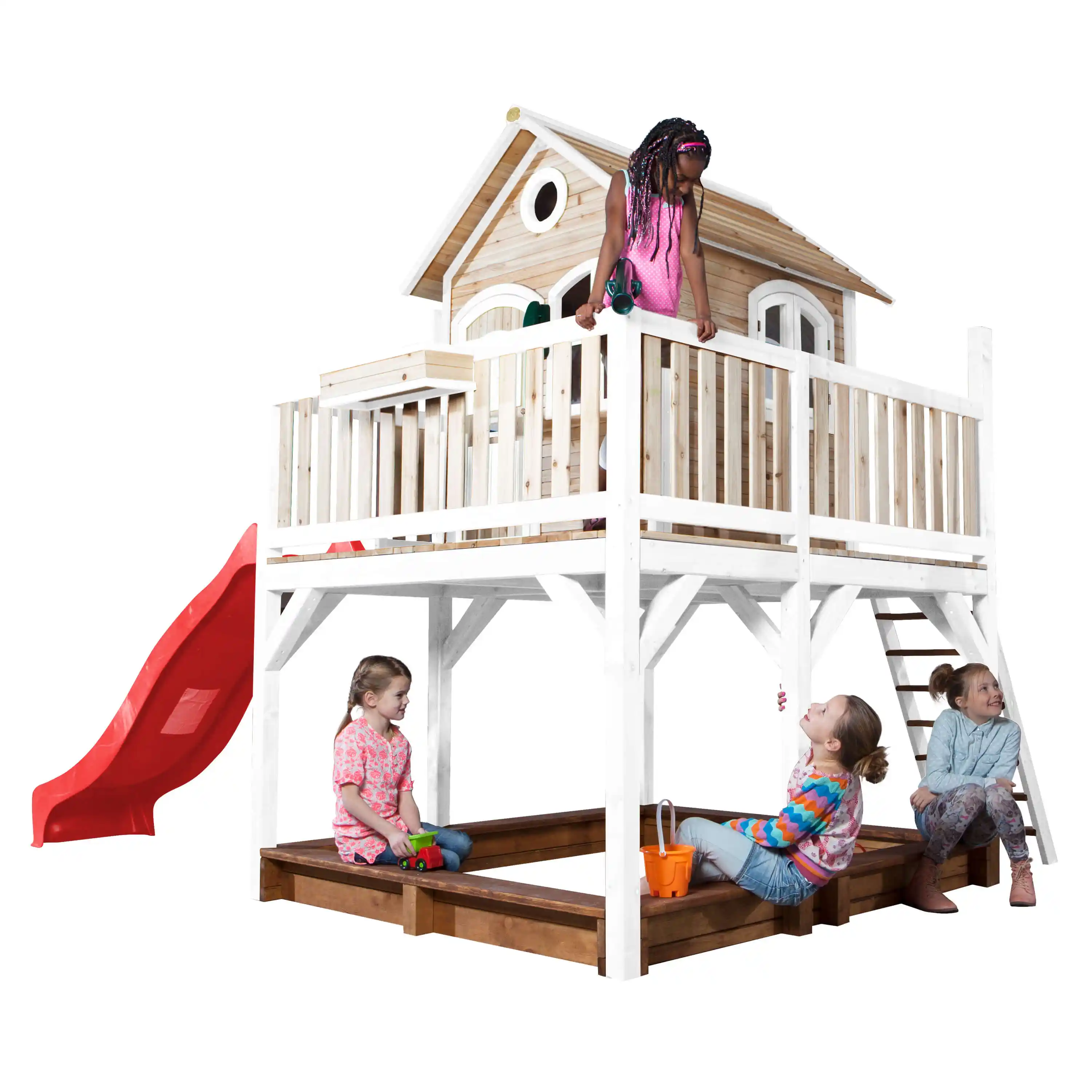 AXI Liam Playhouse Brown/White - Red Slide