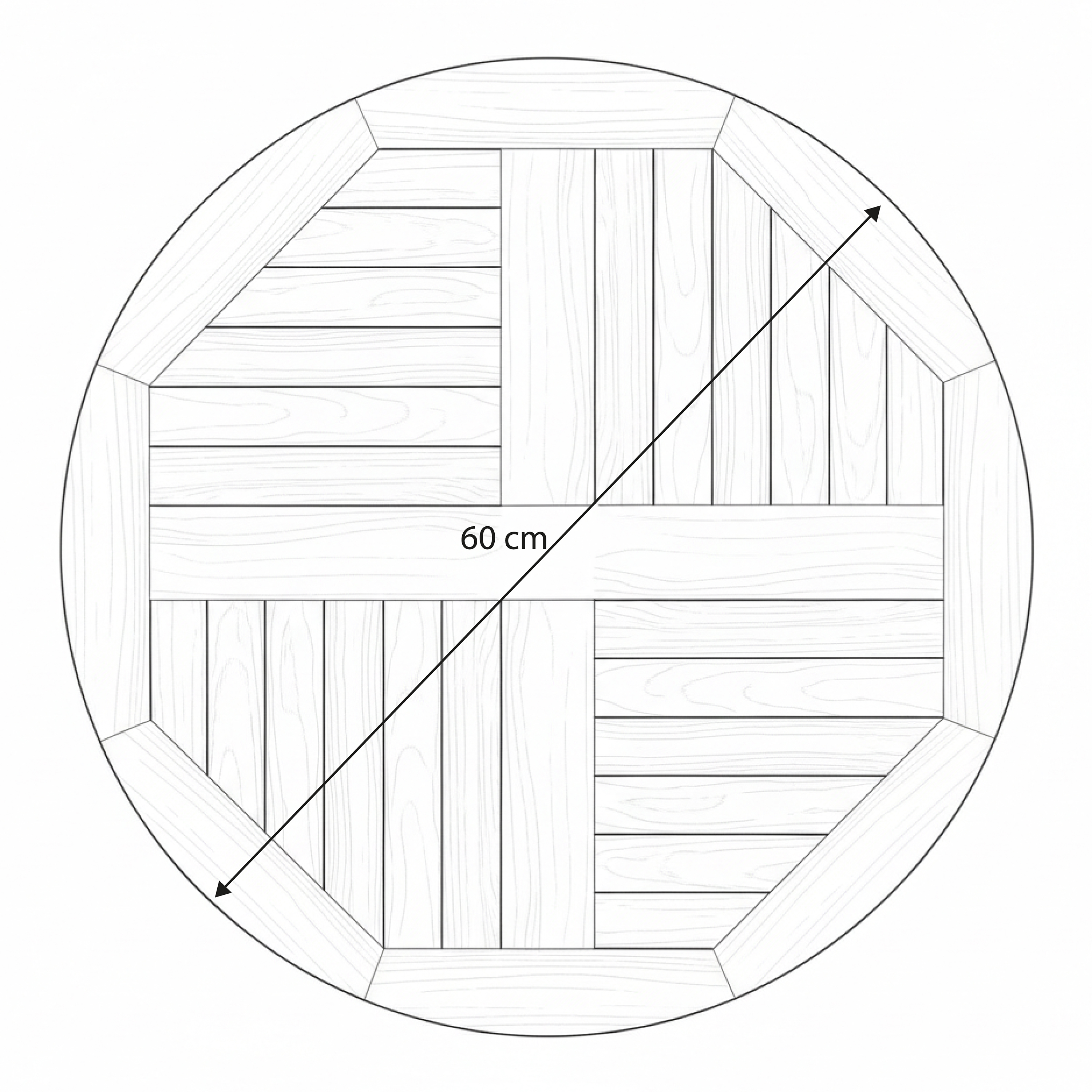 AXI Sari Teak Lazy Susan Ø 60 cm