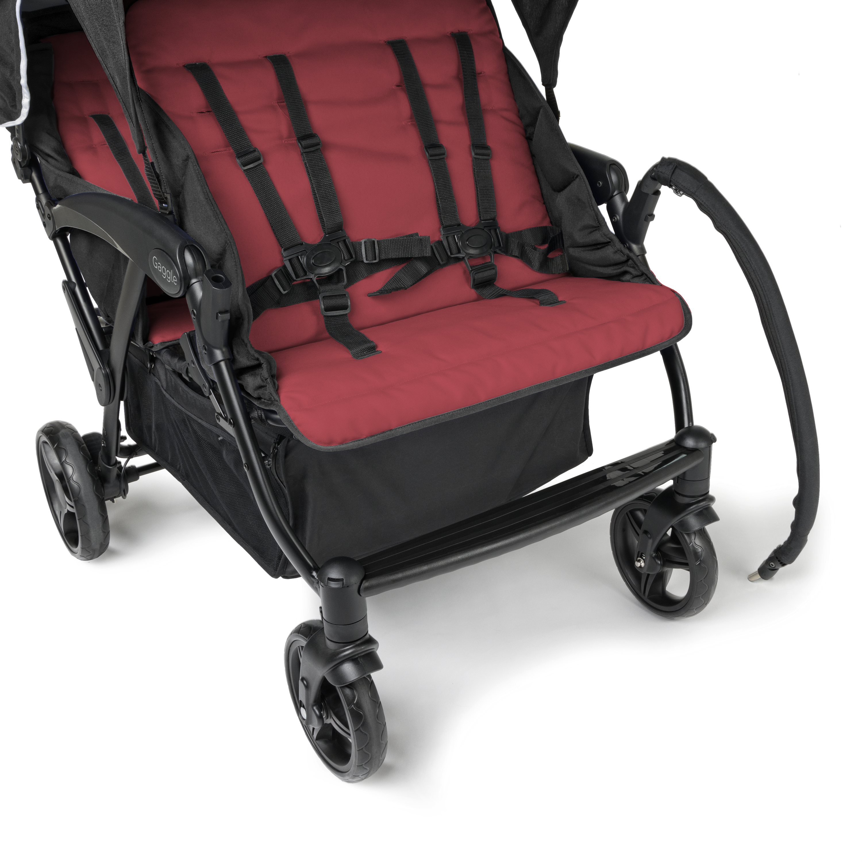 Gaggle Odyssey 4x4 Quad Stroller for 4 Children - Red/Black