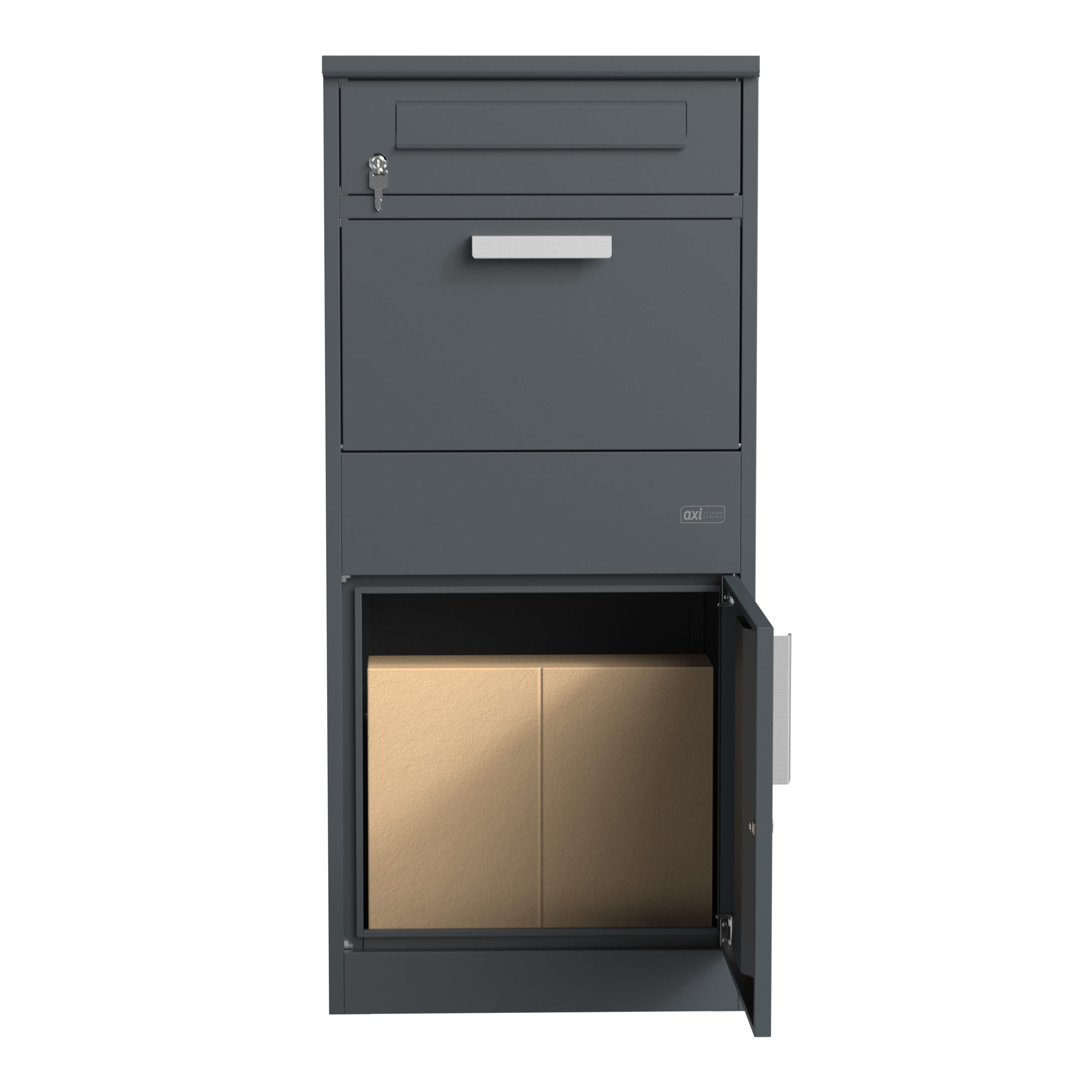 AXI Levi Metal Parcel Mailbox in Anthracite