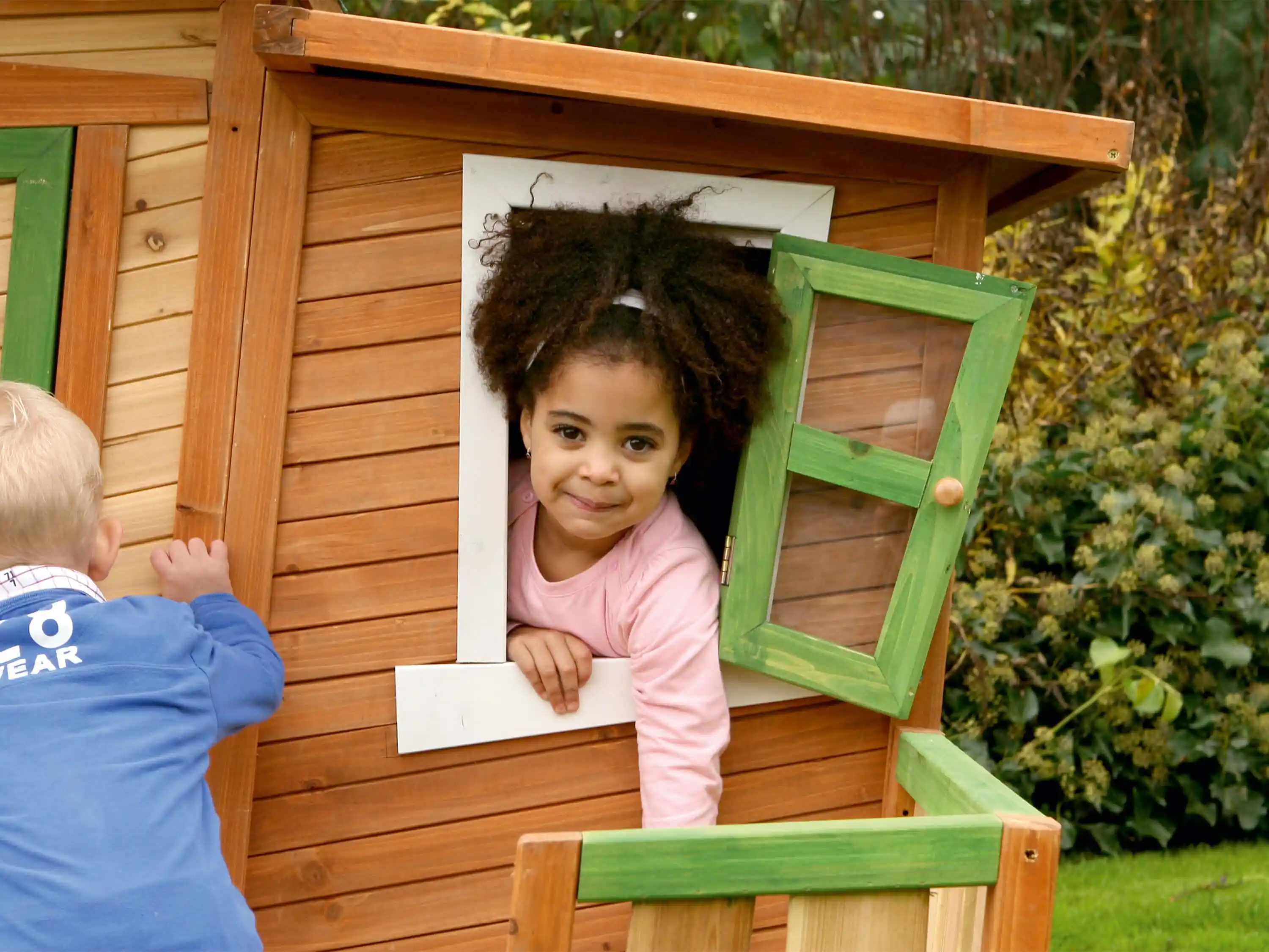 AXI Emma Playhouse Brown/Green - White Slide