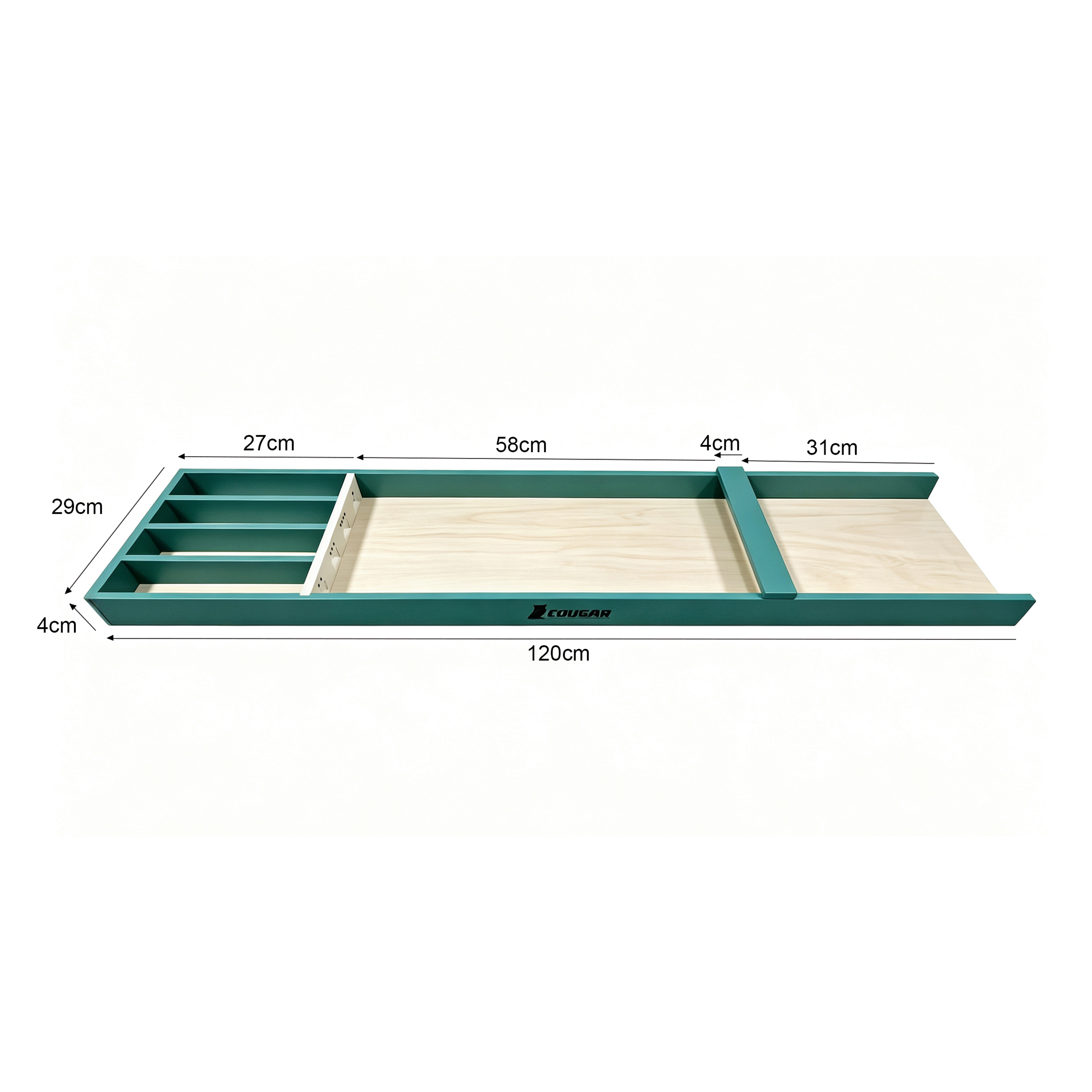 Cougar Dutch Shuffleboard Mini 120 cm Natural/green