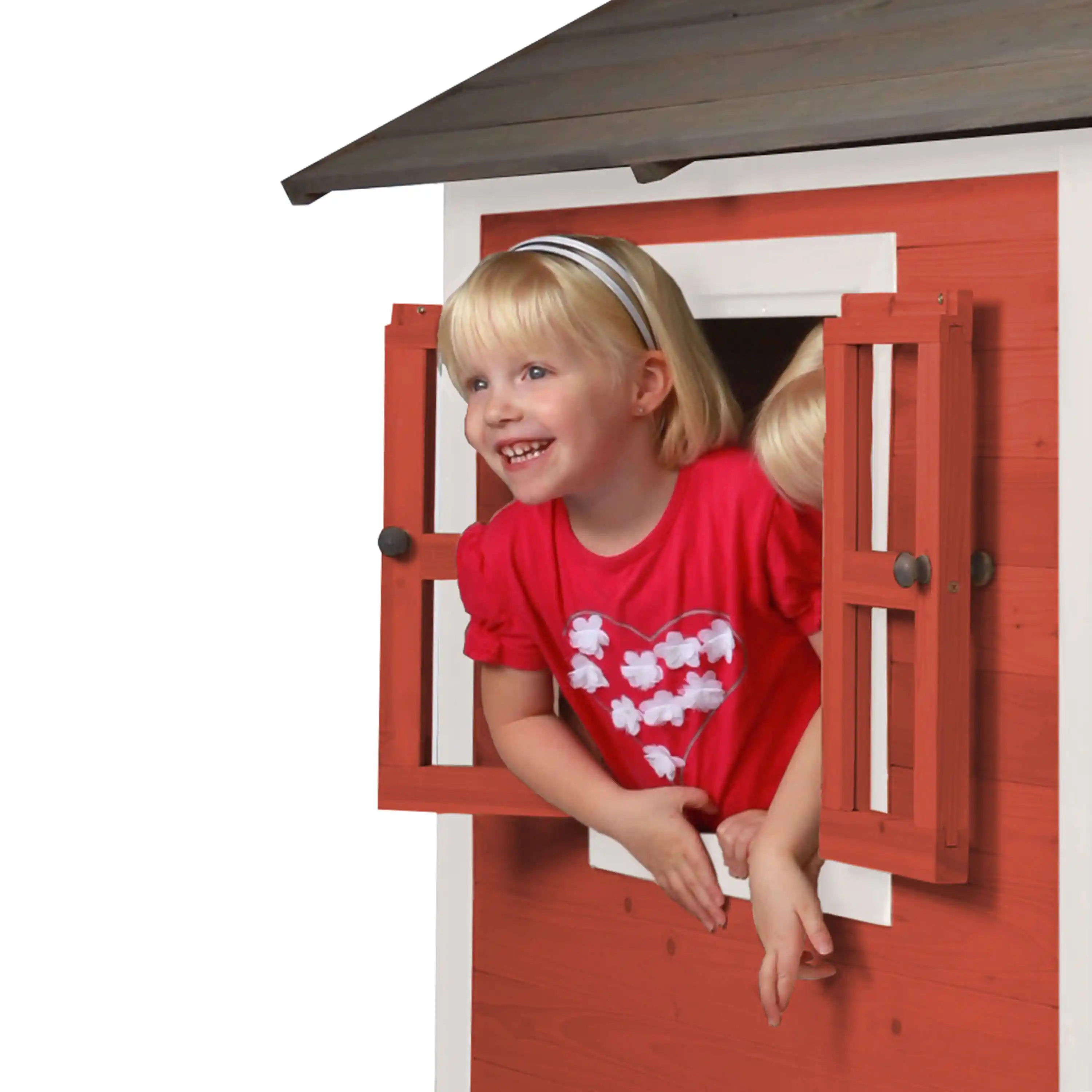 AXI Lodge XL Playhouse Scandinavian Red - Red Slide