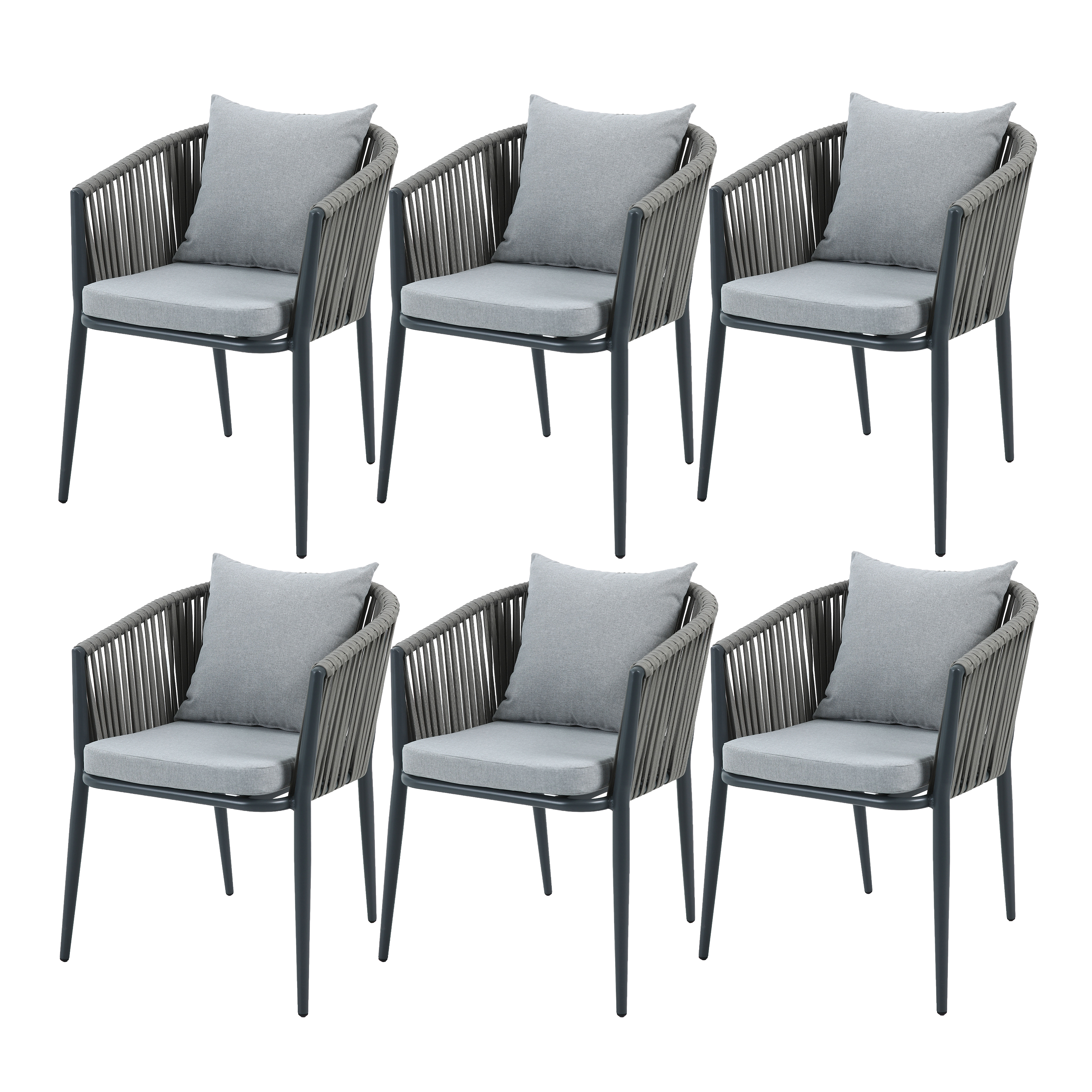 AXI Faye Chairs Anthracite – Set 6 pieces
