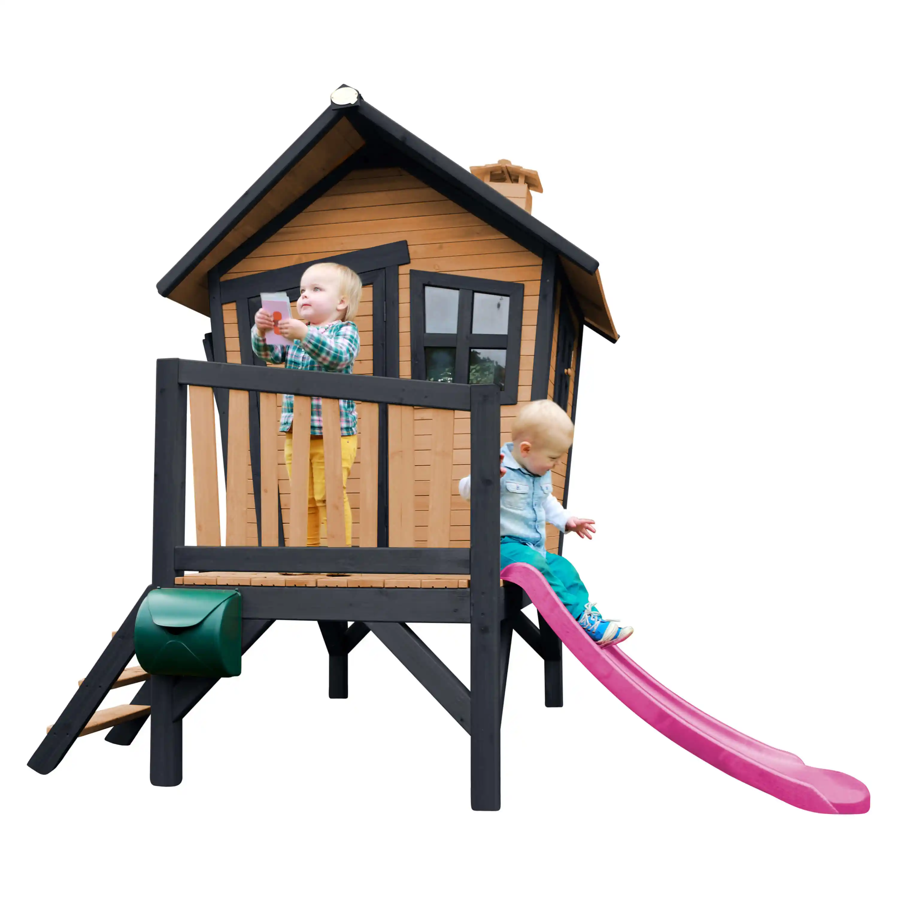 AXI Robin Playhouse Brown/Anthracite - Purple Slide