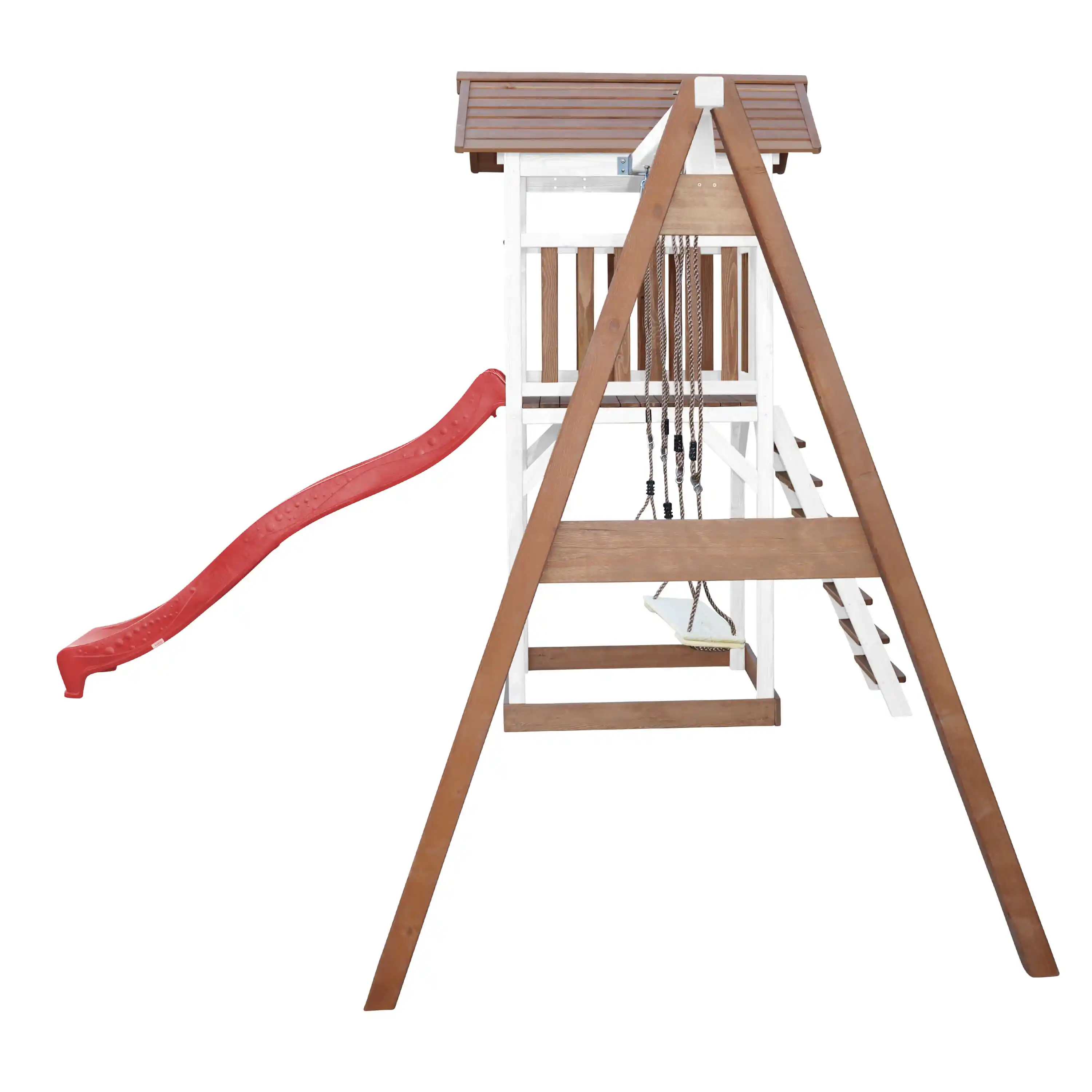 AXI Beach Tower with Double Swing Set Brown/White - Red