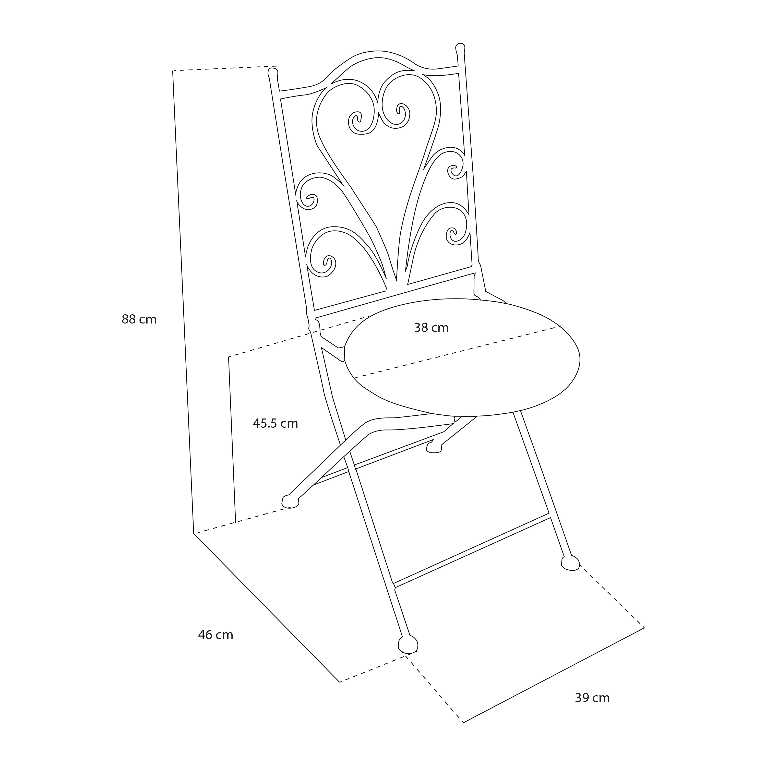 AXI Eloise Metal Bistro Set - Punched Anthracite