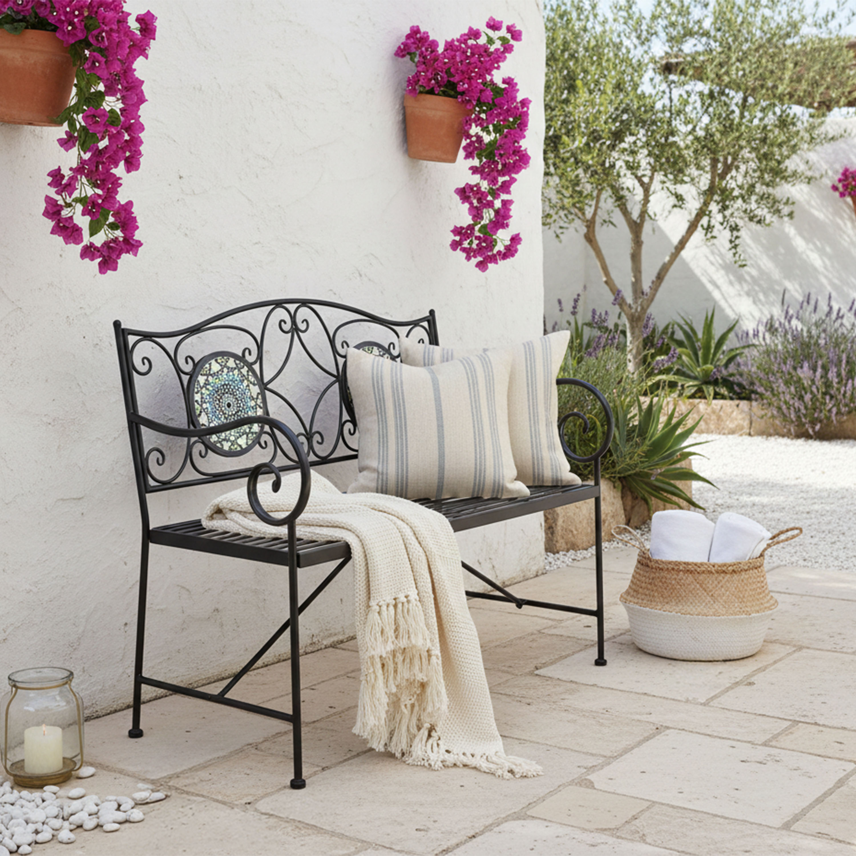 AXI Margot Mosaic Garden Bench - Multicolor