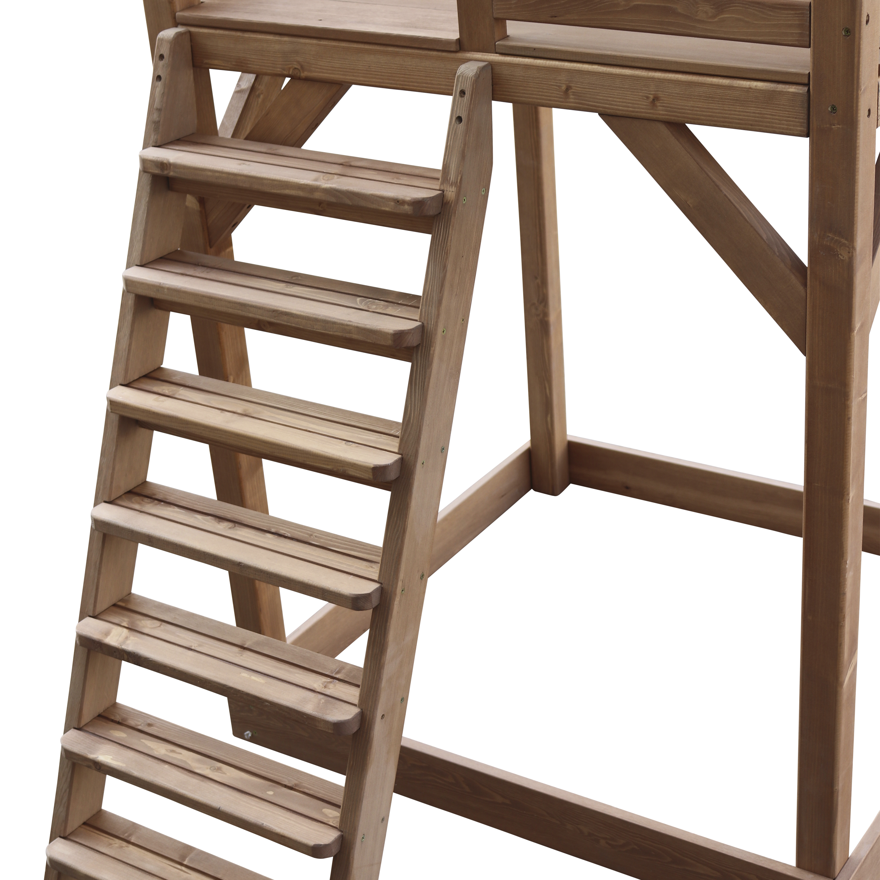 AXI Beach Tower with Double Swing Set Brown - Green Slide