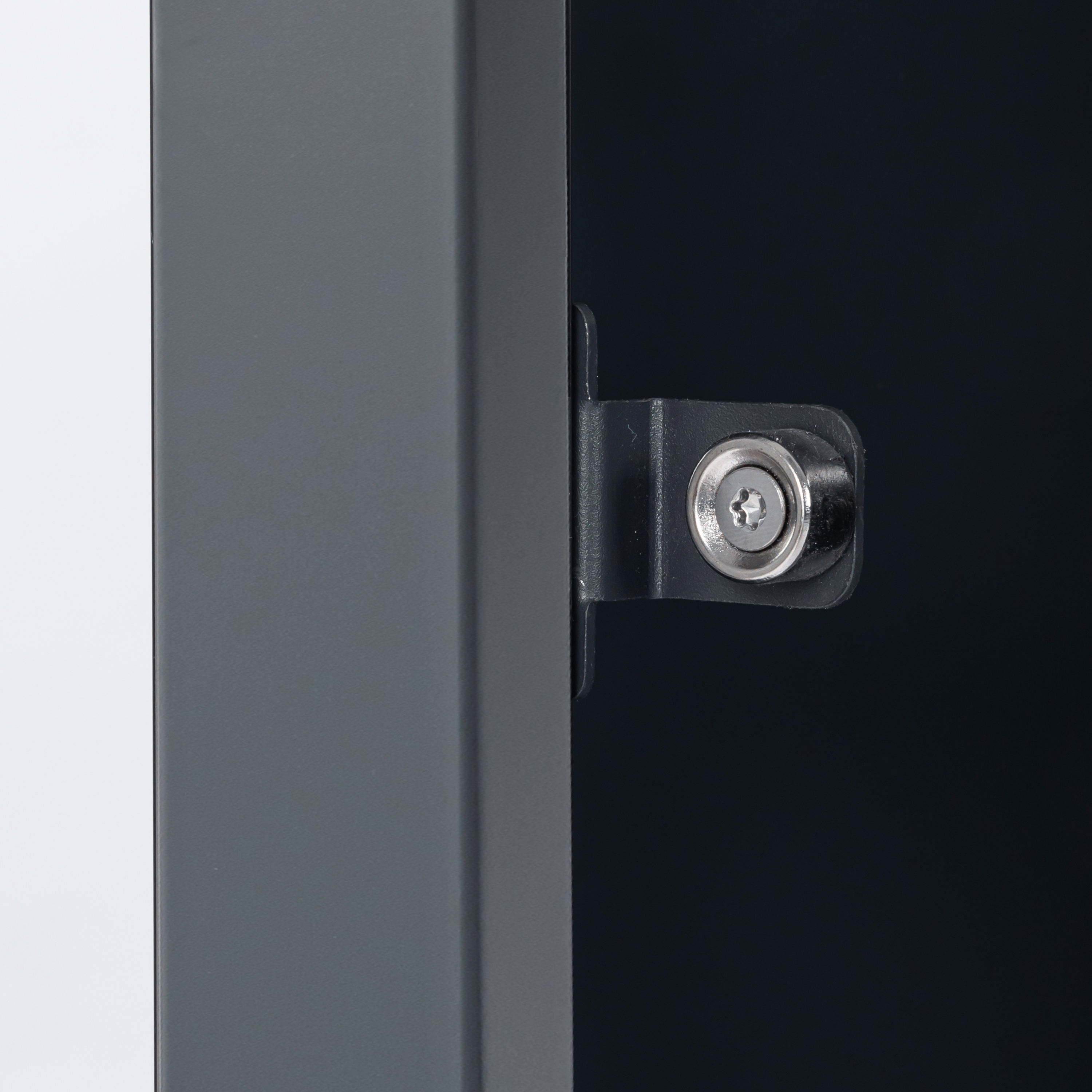 AXI Lucas Metal Garbage Bin Shed Anthracite/Wood look - 3 Garbage Bins