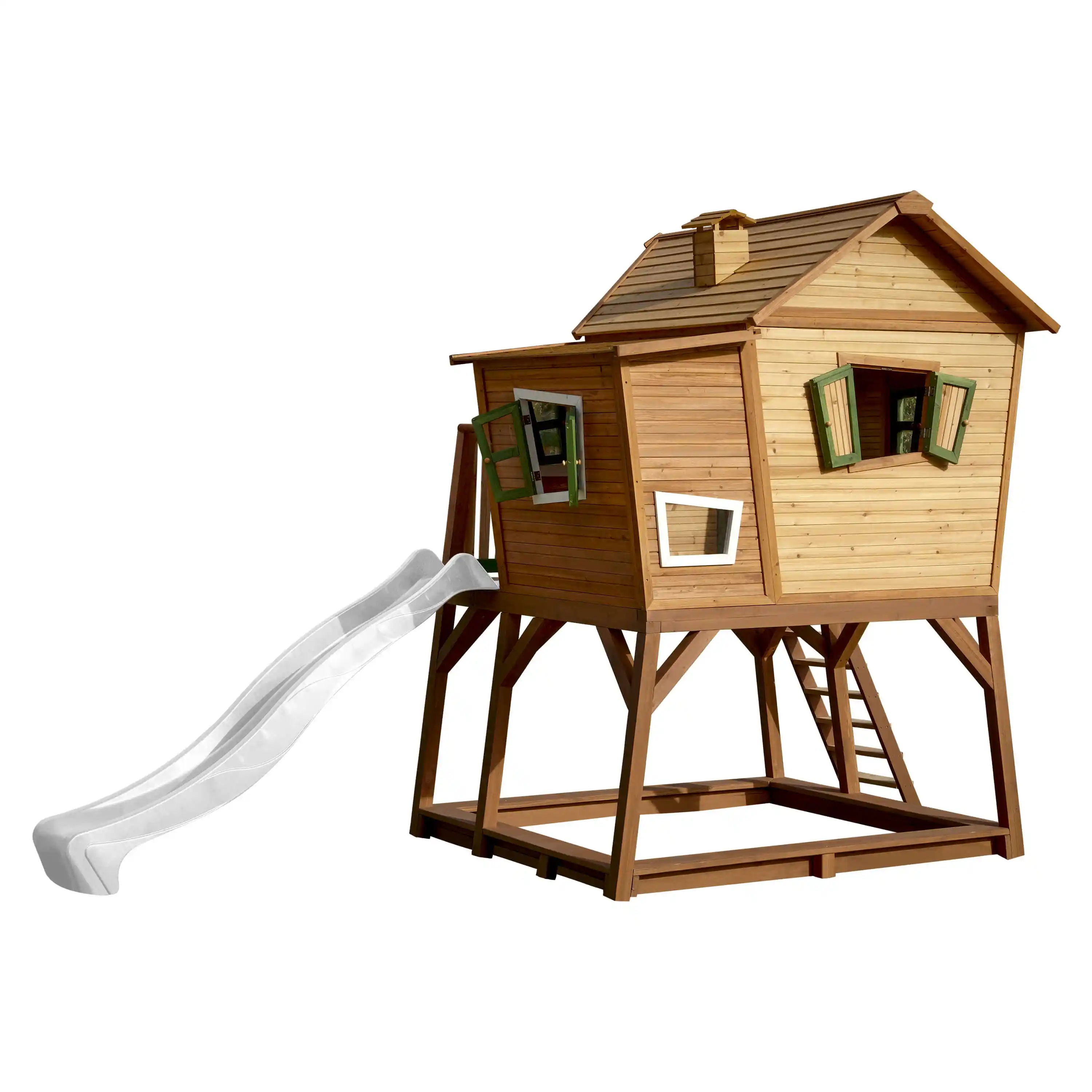 AXI Max Playhouse Brown/Green - White Slide