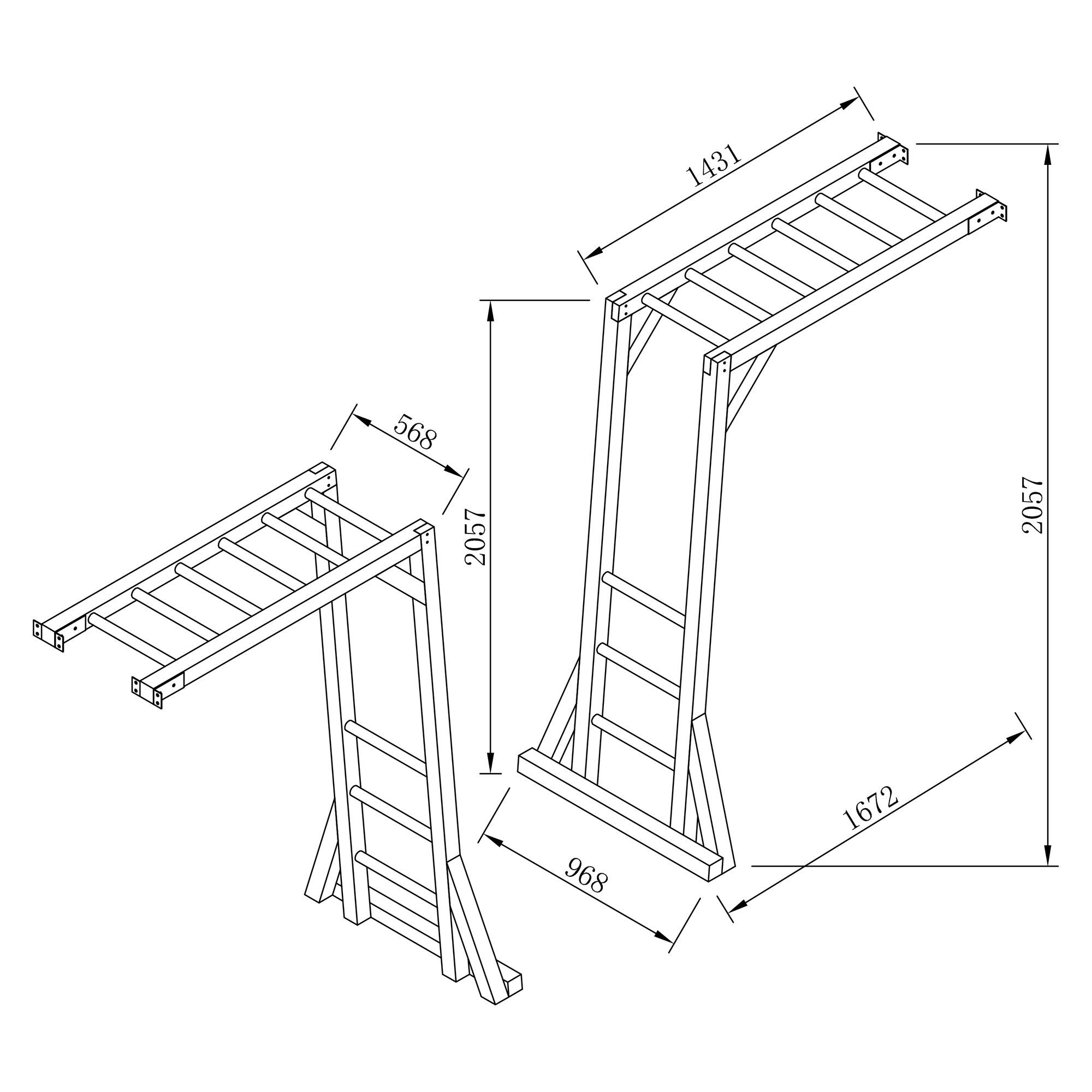 AXI Climbing Frame for Beach Tower - Grey/White