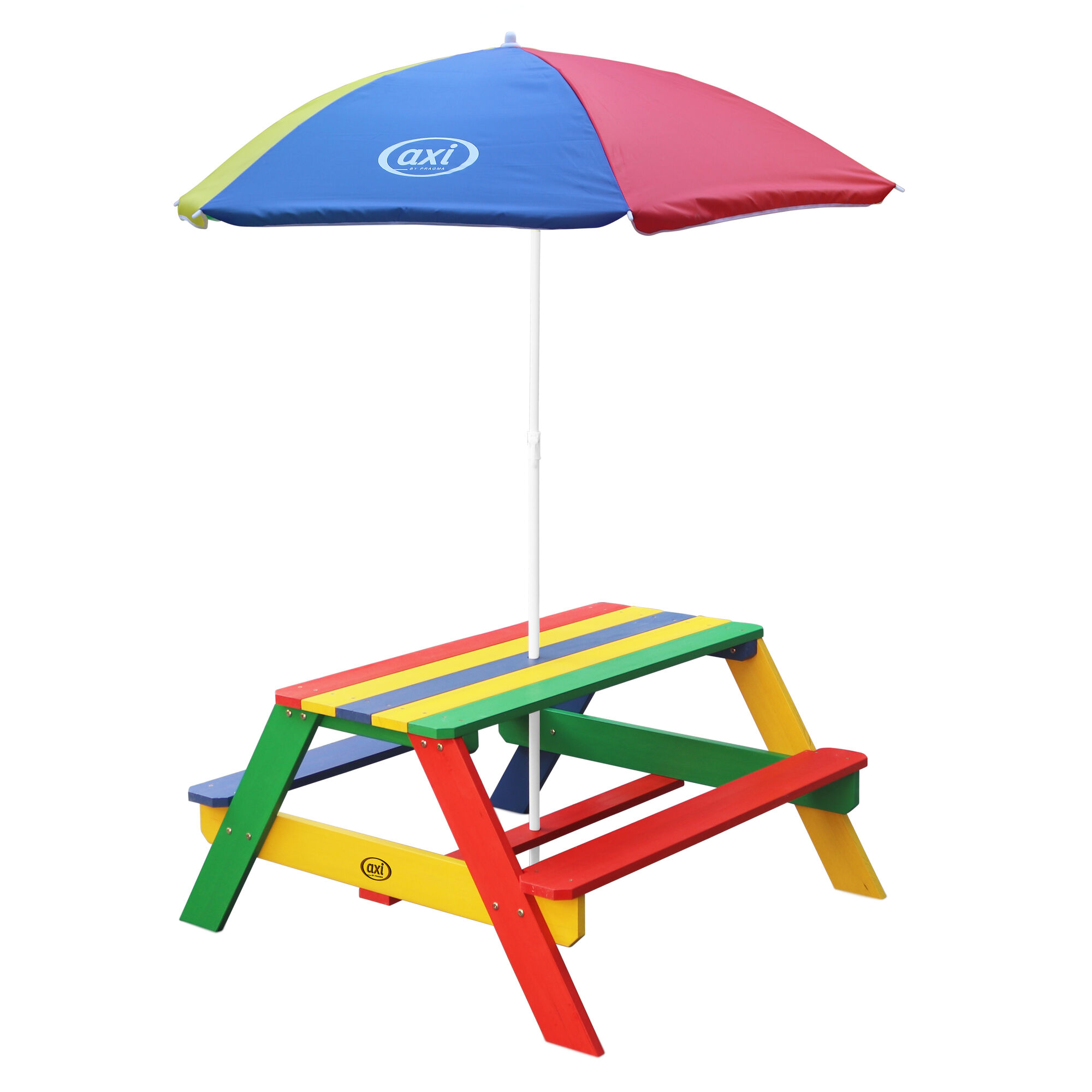 productfoto AXI Nick Picknicktafel Regenboog - Parasol Regenboog