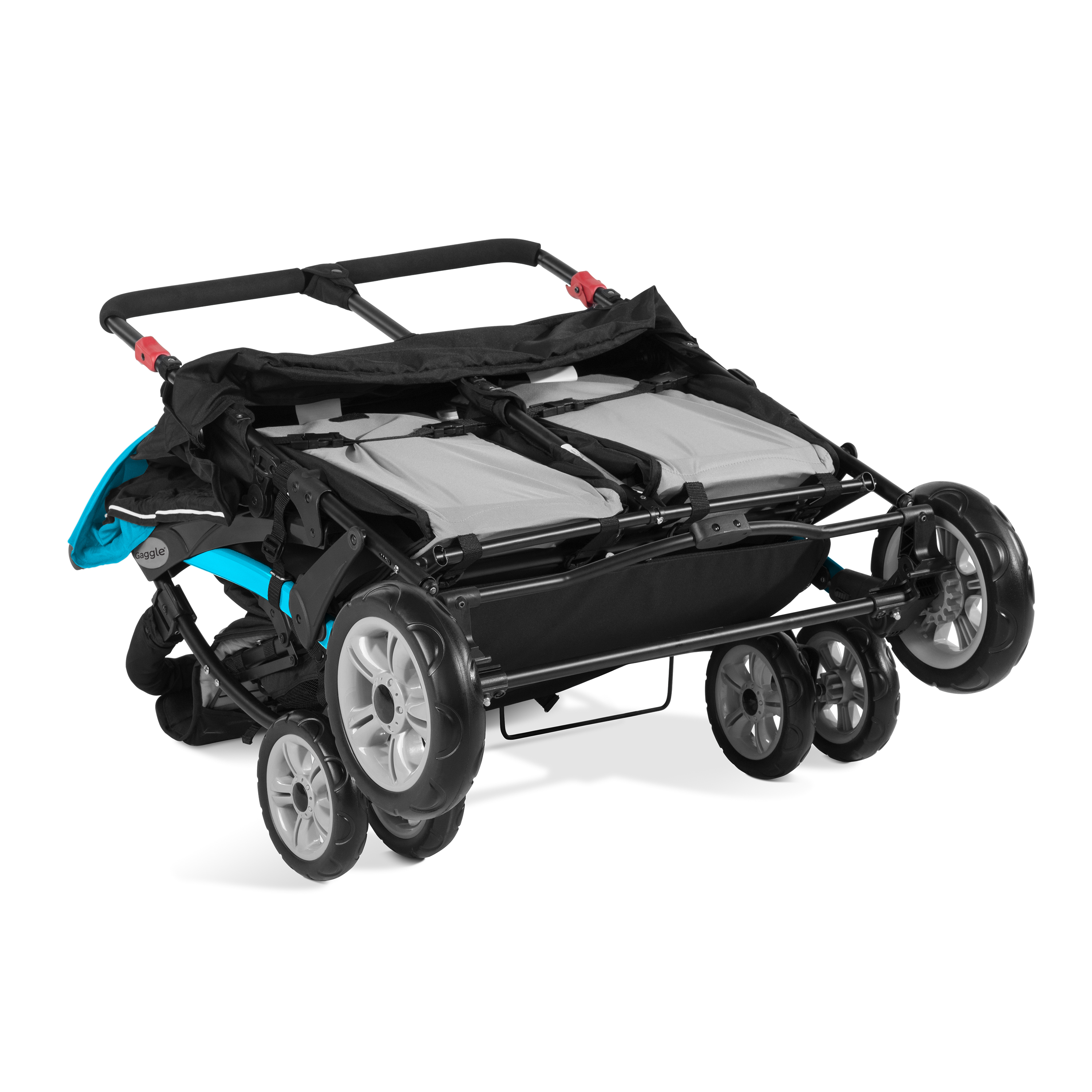 Gaggle Odyssey 4x4 Quad Stroller for 4 Children - Turquoise