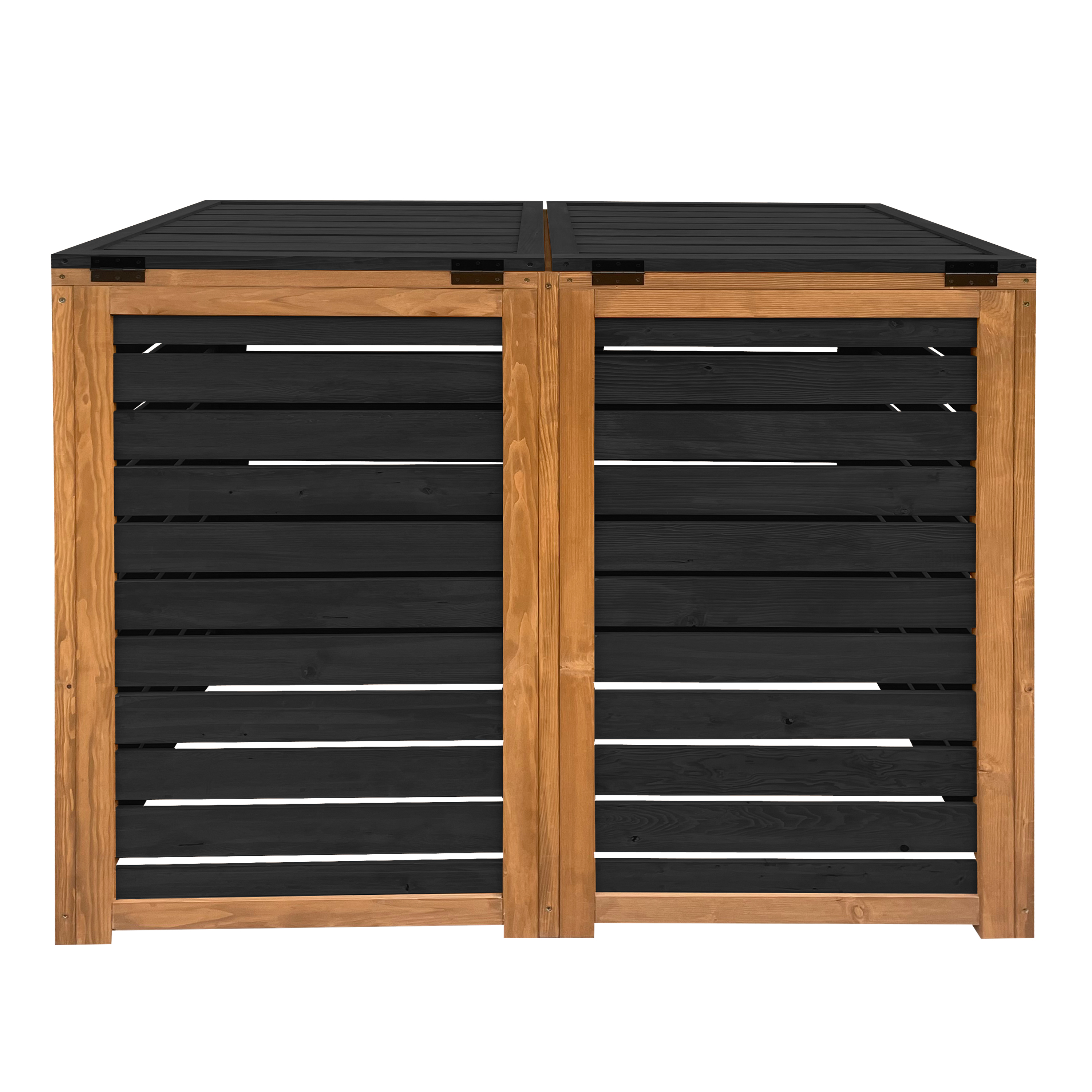 AXI Lex Wooden Bin Storage Black/Brown - 2 bins