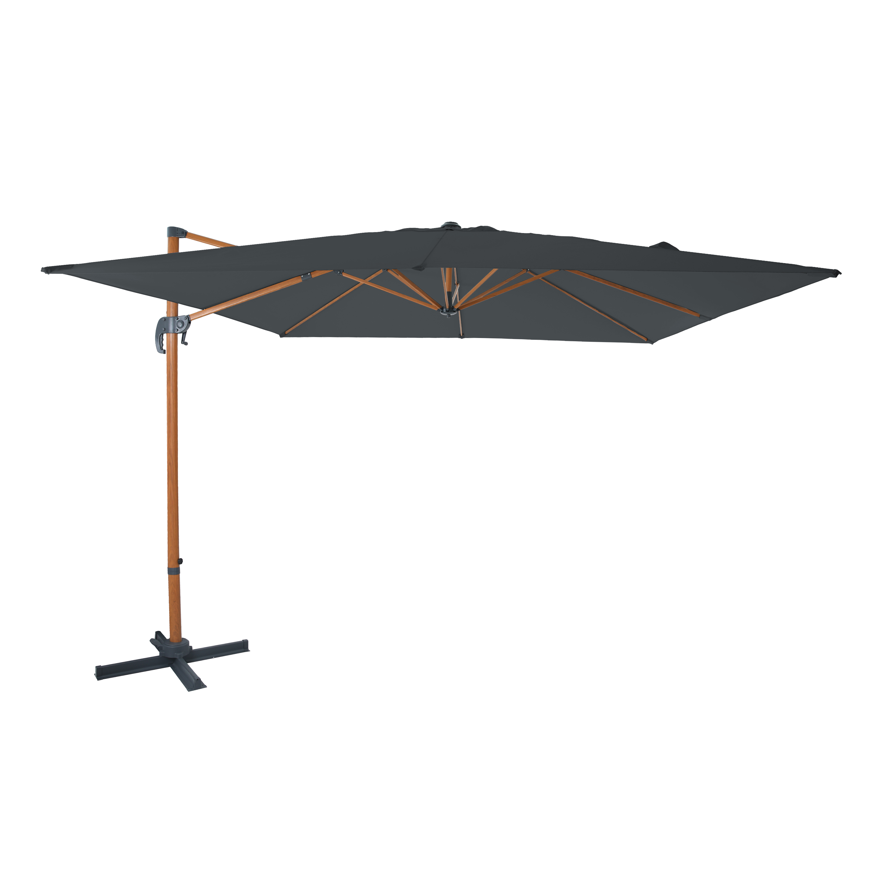 AXI Nima Cantilever Parasol 300x300 cm - Wood-look/Grey