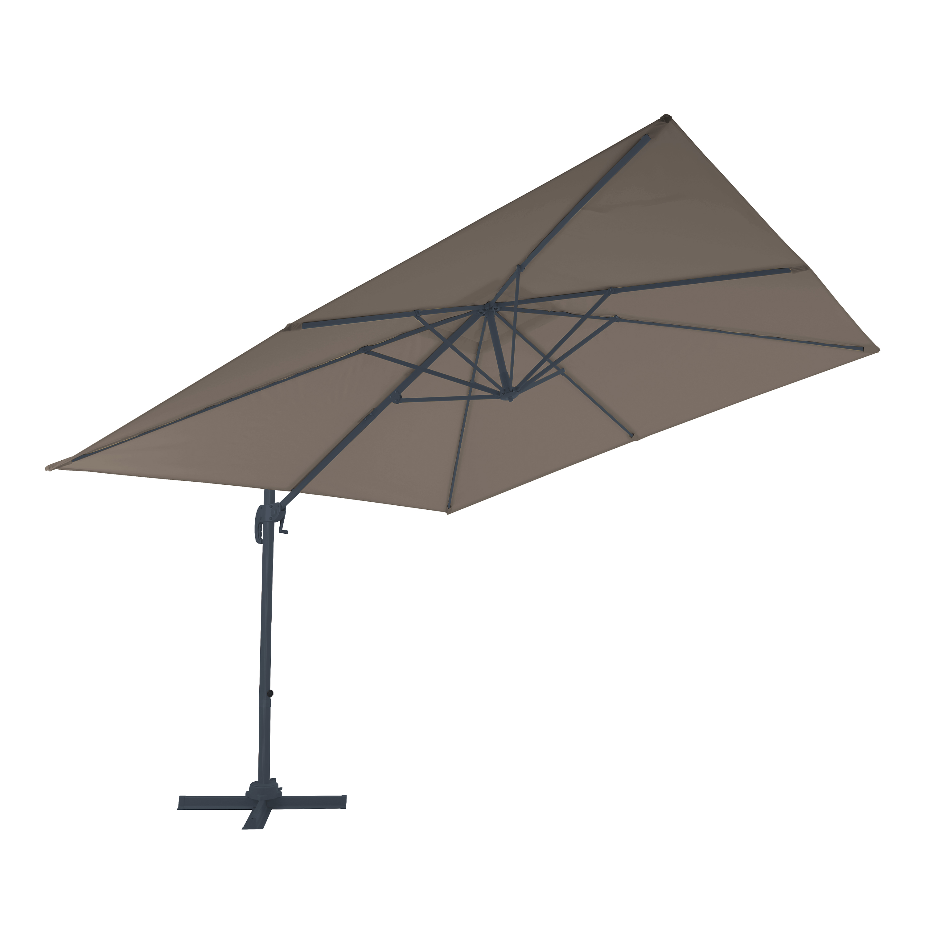AXI Nima Floating Parasol 300x300 Anthracite/Taupe 