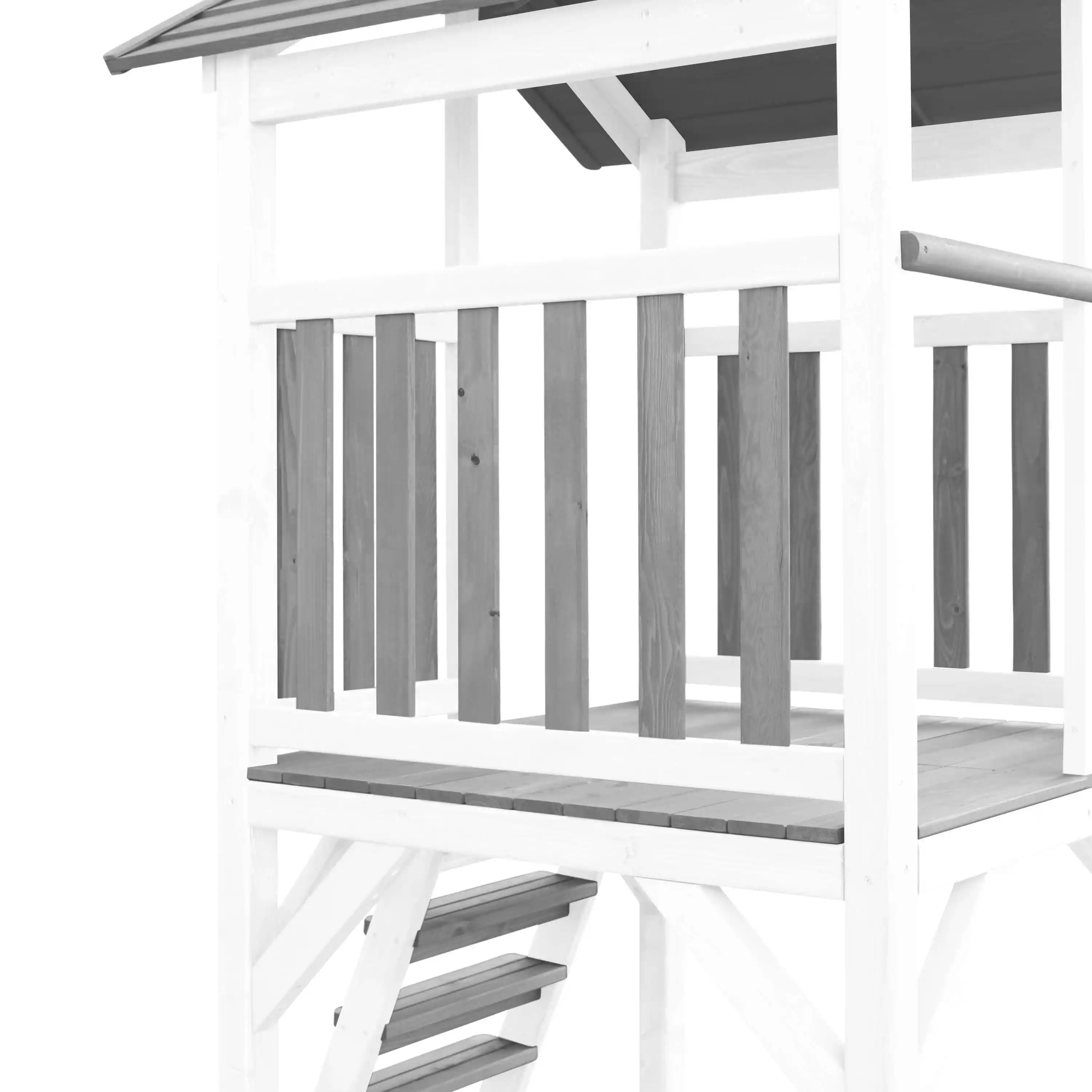 AXI Beach Tower with Double Swing Set Grey/White - White Slide