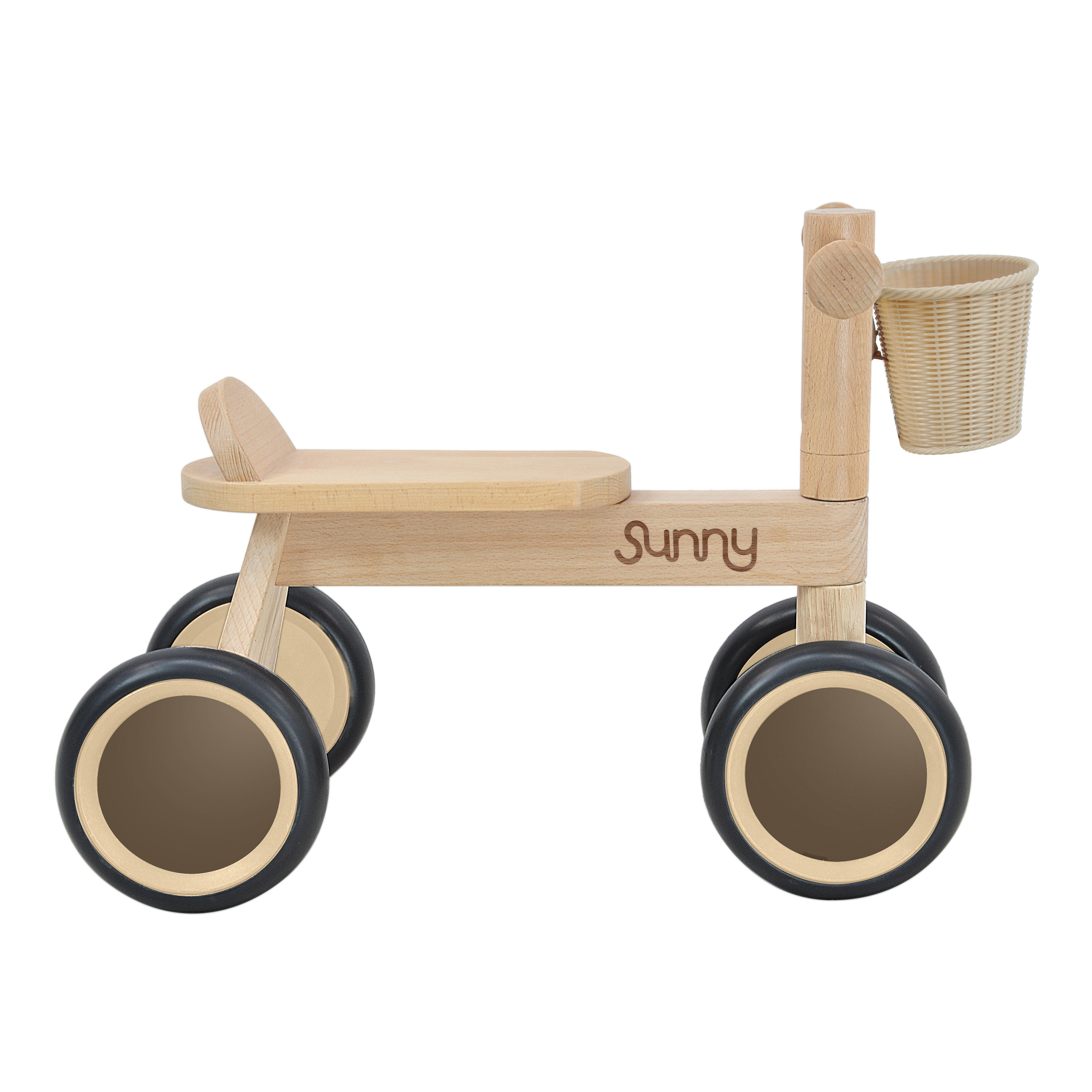 Sunny Mini Walker Wooden Balance Bike incl. Storage Basket