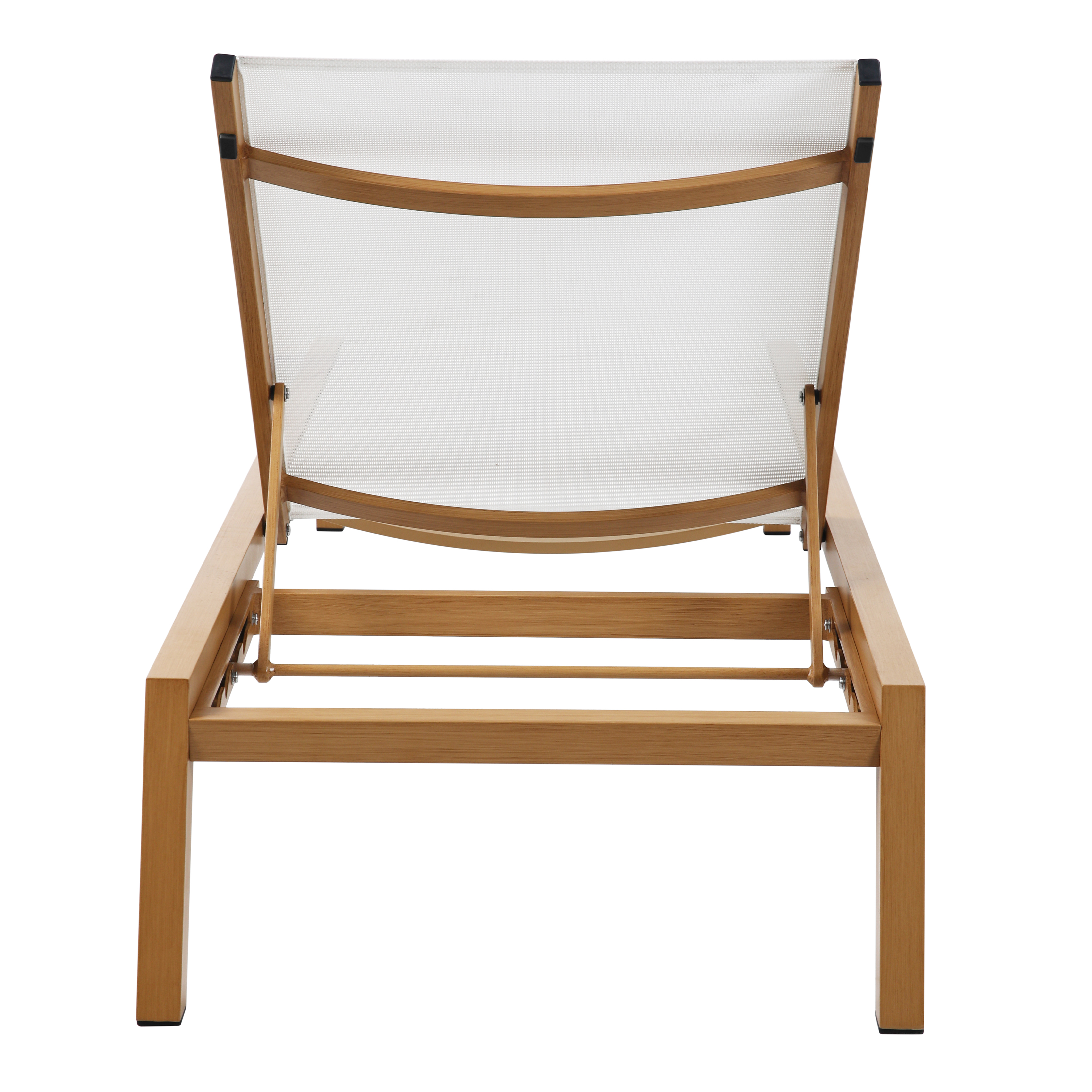 AXI Logan Sunbed - Wood-look/Cream