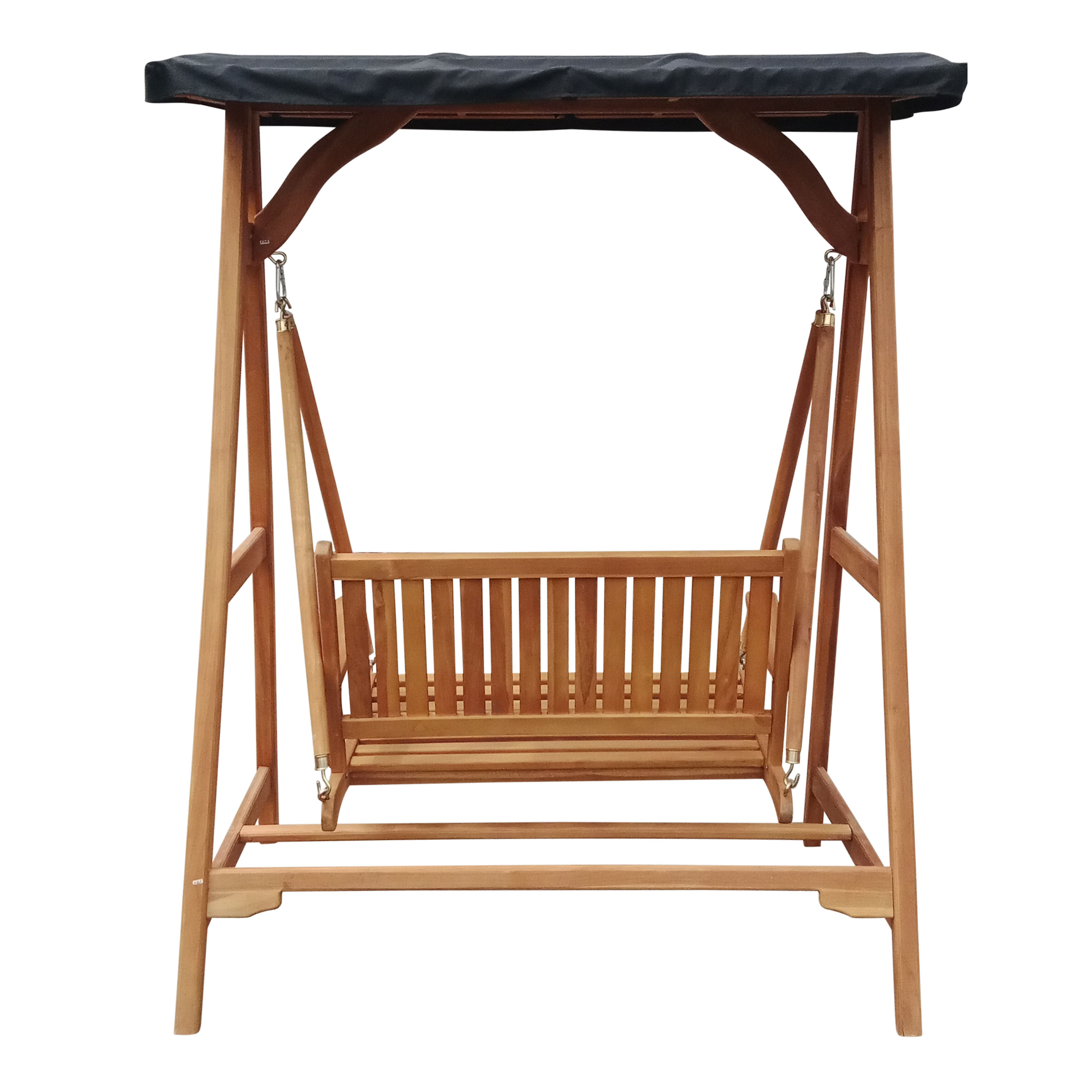 AXI Kari Teak Garden Swing Chair with Sun Canopy
