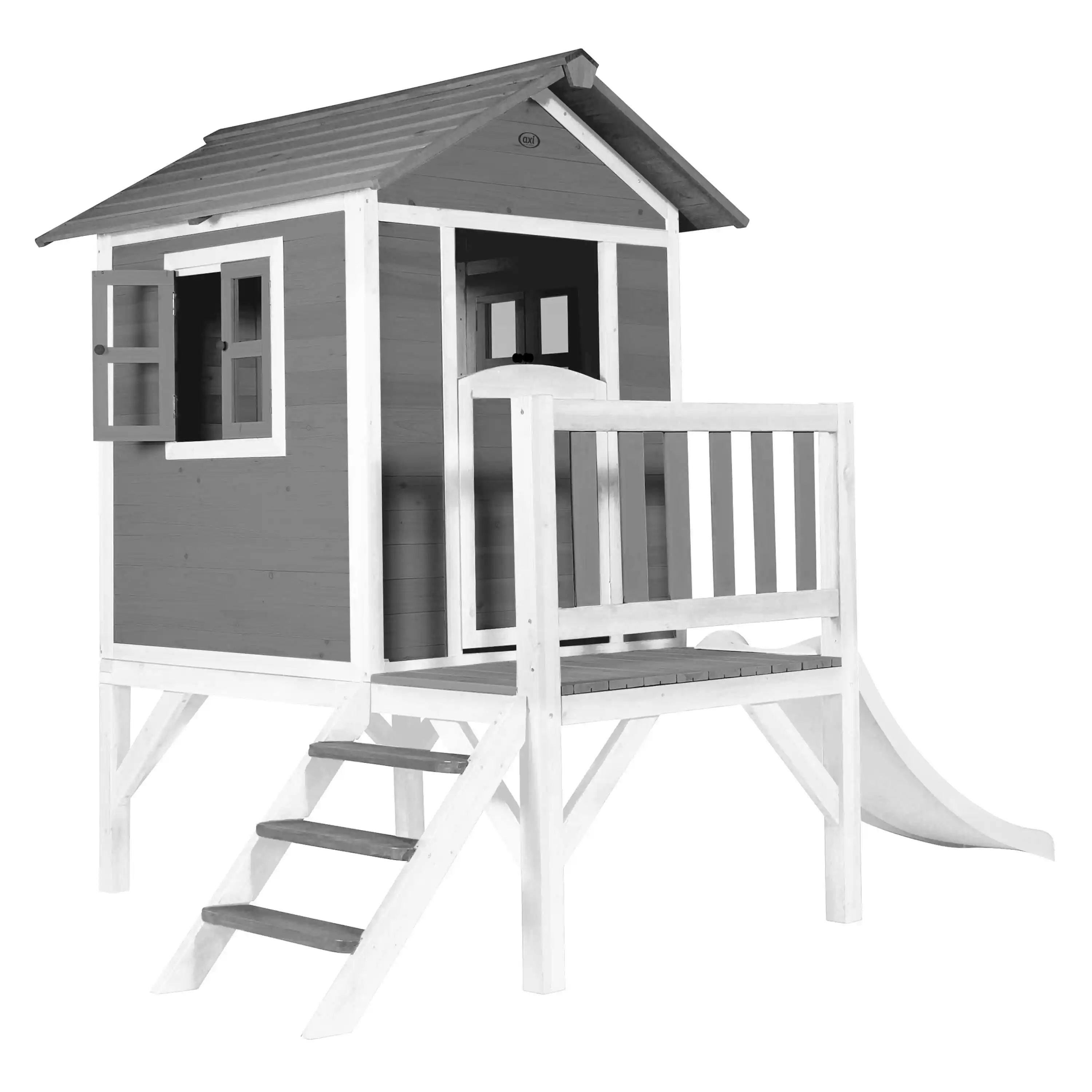 AXI Lodge XL Playhouse Cool Grey - White Slide