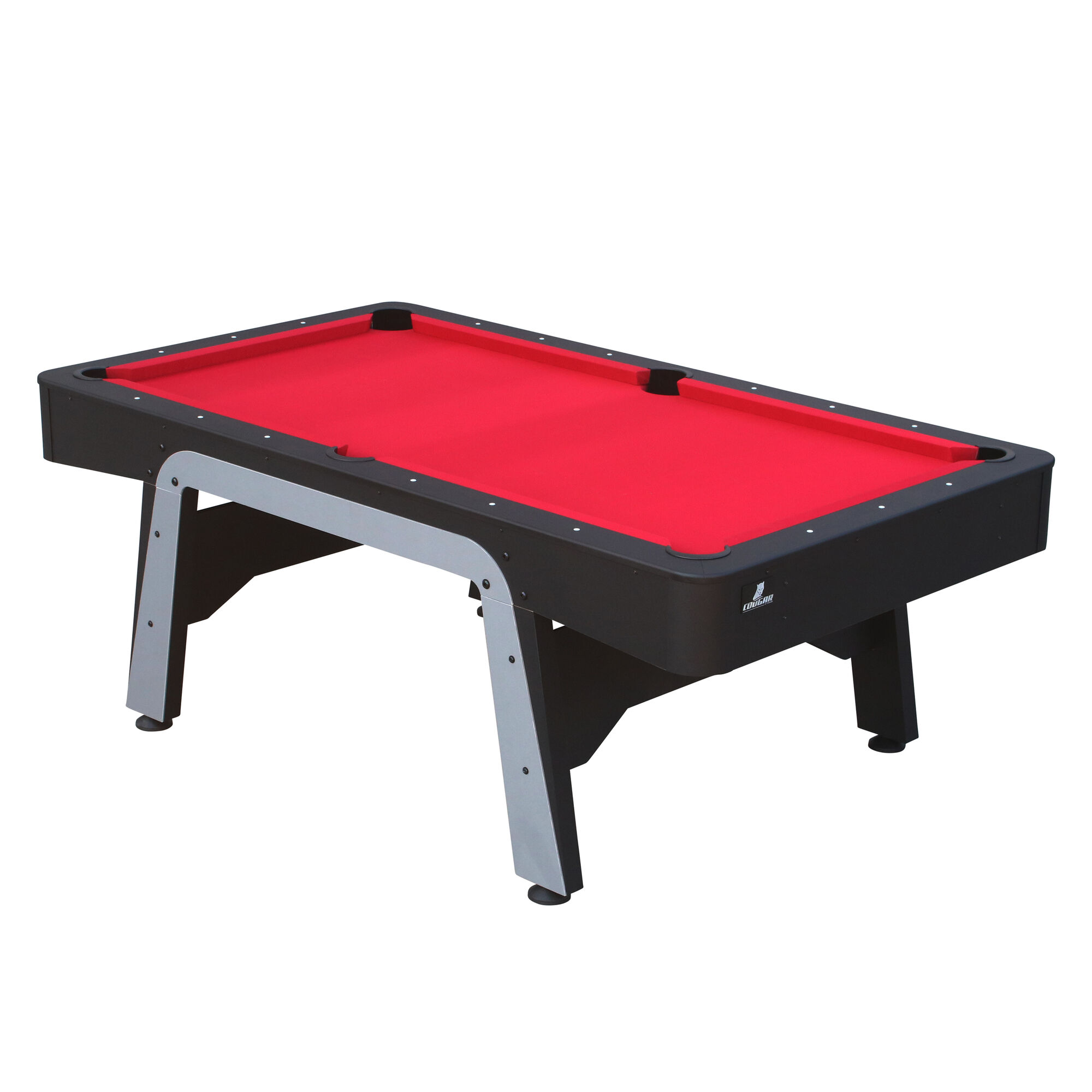 Cougar Arch Pro Pool Table - Black/Red