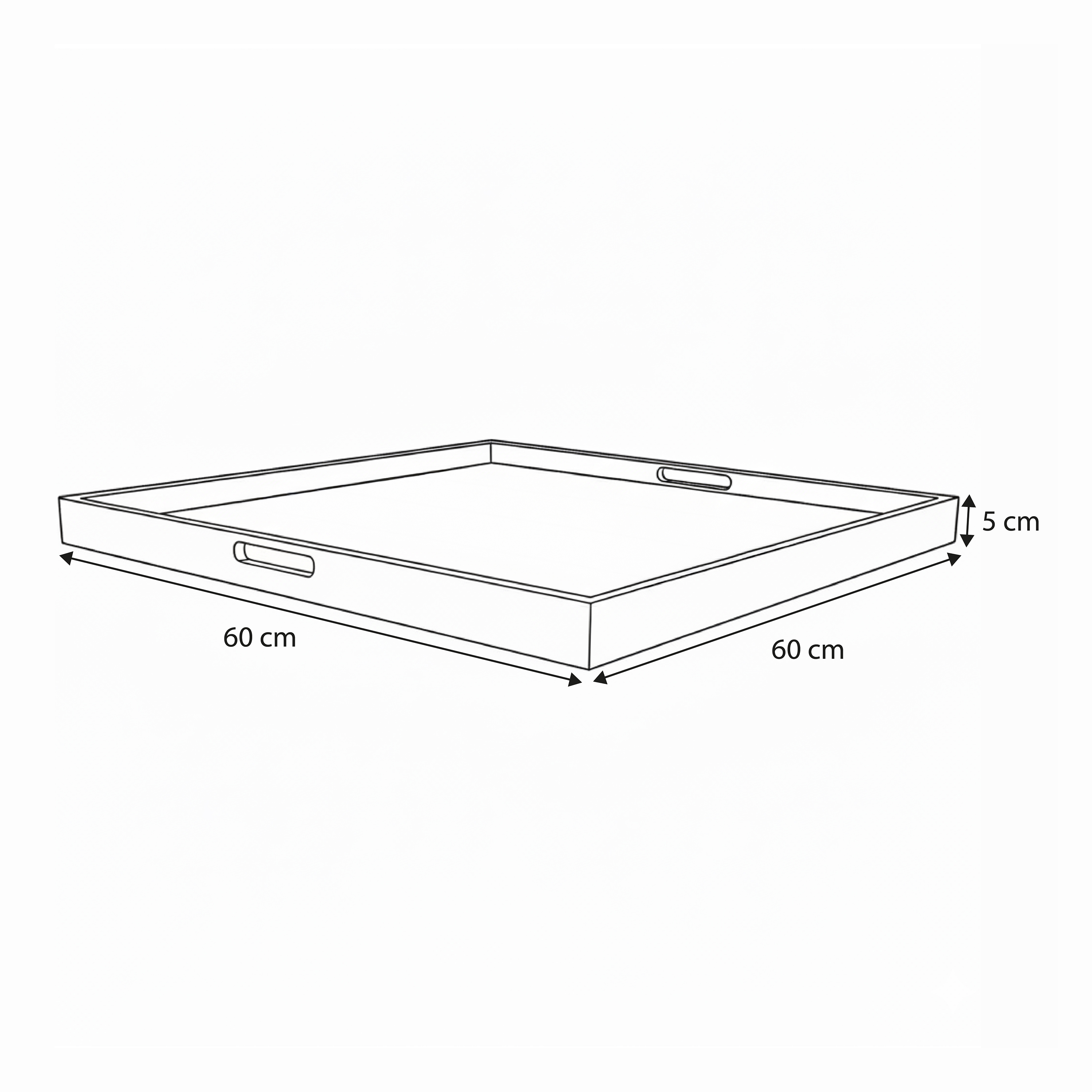 AXI Bayu Teak Tray 80x80x5 cm