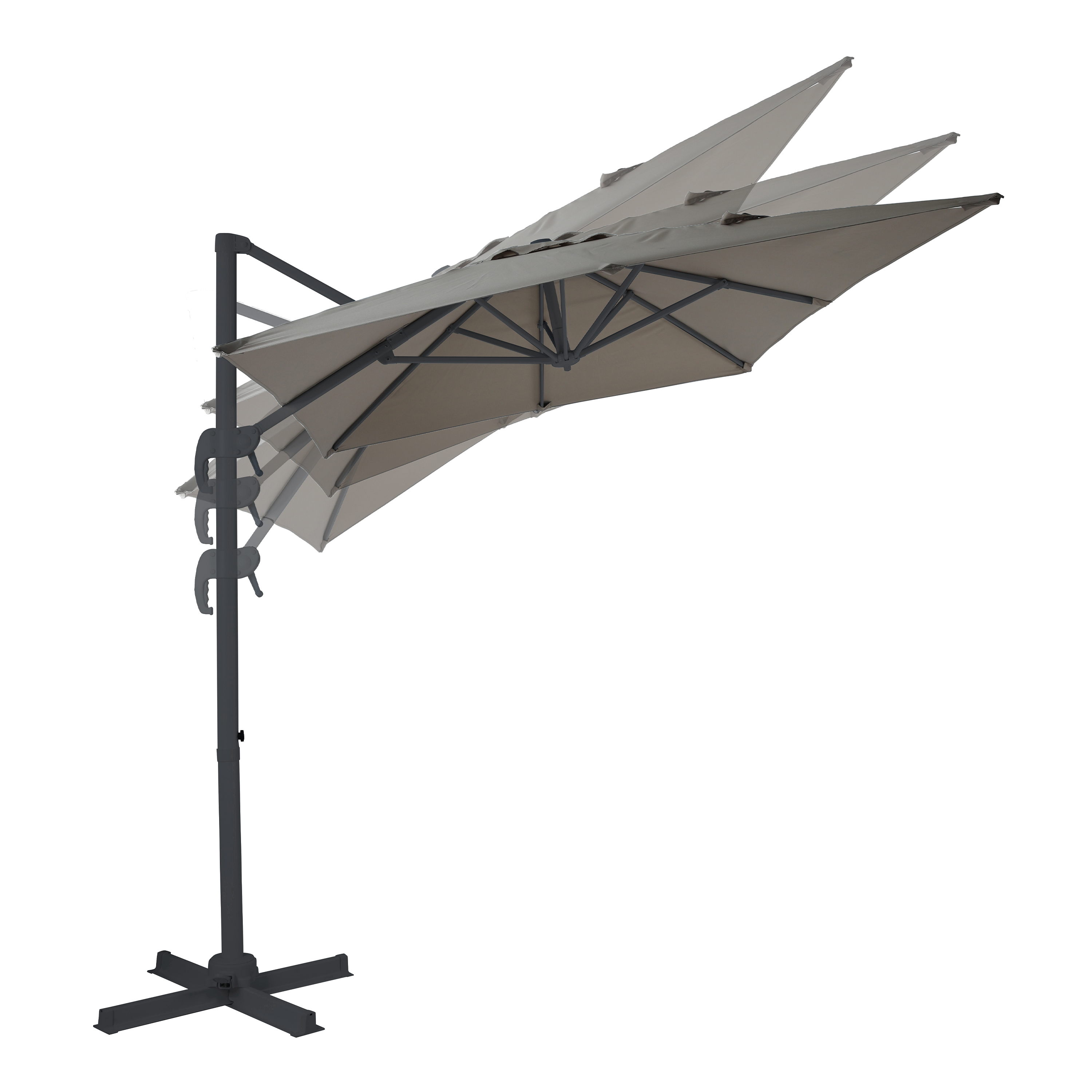 AXI Coco Cantilever Parasol 200x300cm - Grey/Taupe