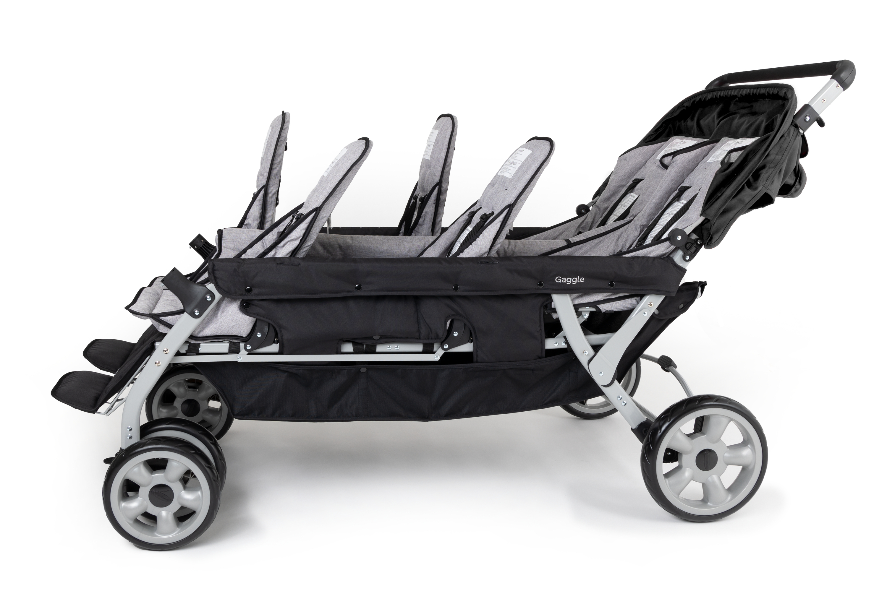 Gaggle Jamboree Folding Stroller for 6 children - Black