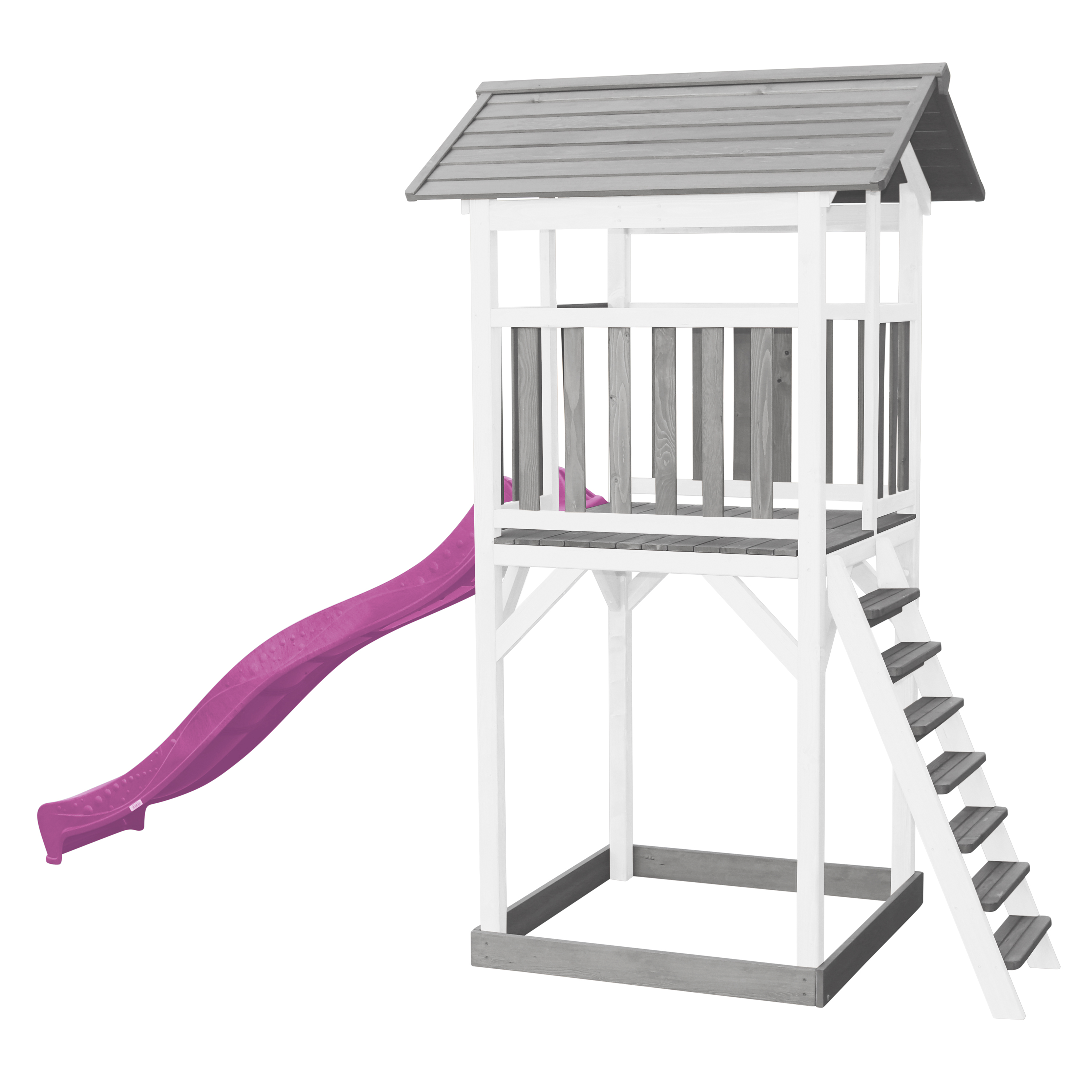 AXI Beach Tower Grey/White - Purple Slide-8720365060328 AXI Beach Tower Grey/White - Purple Slide