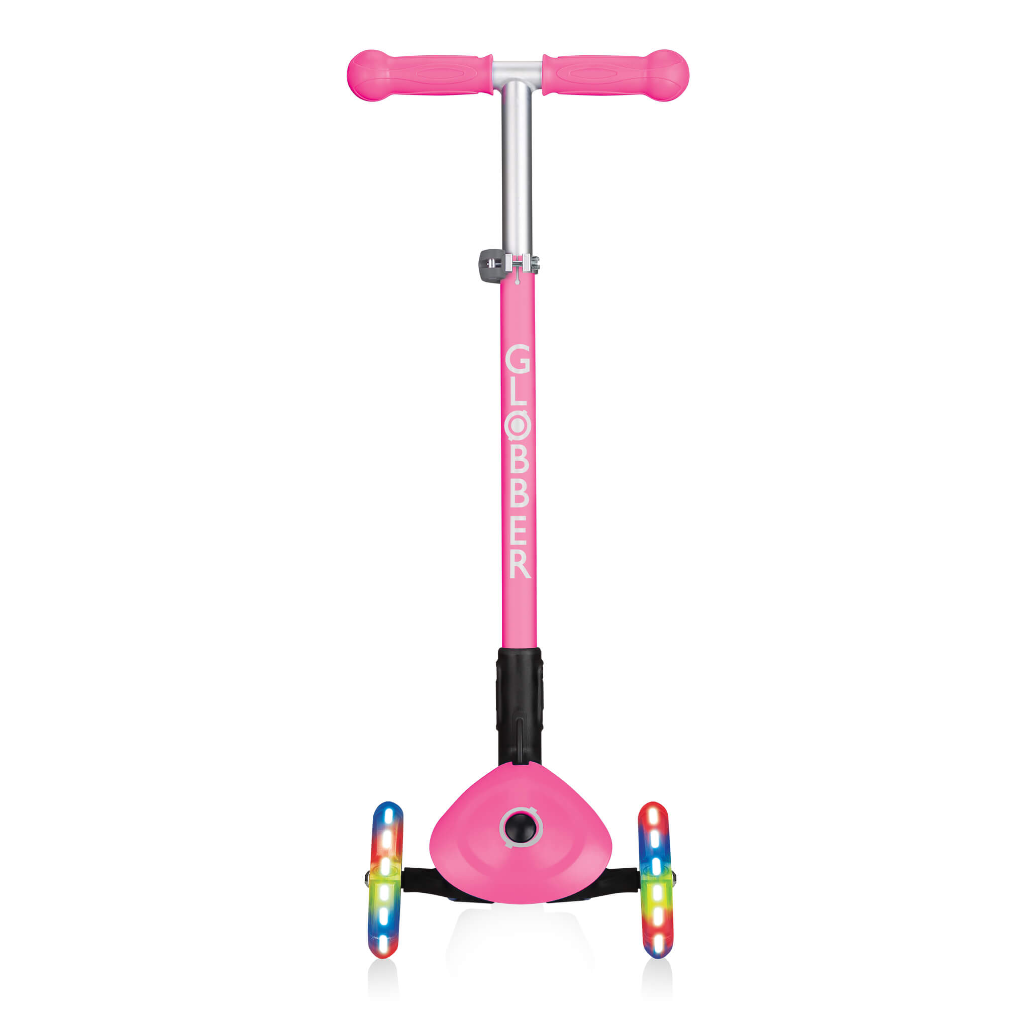 Globber Primo Foldable Lights Scooter - Pink