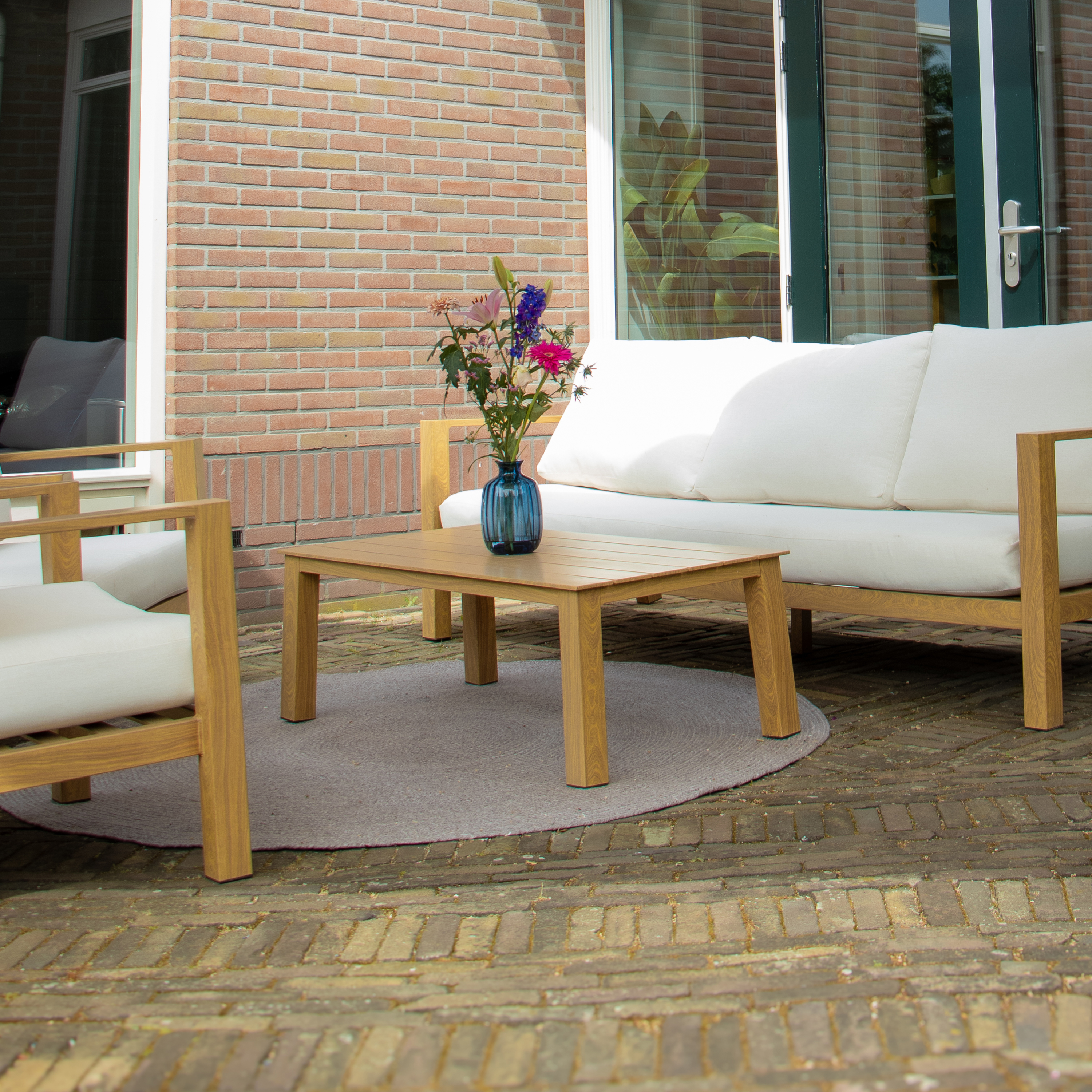 AXI Corfu Outdoor Rug – Round – Ø 180 cm – Beige