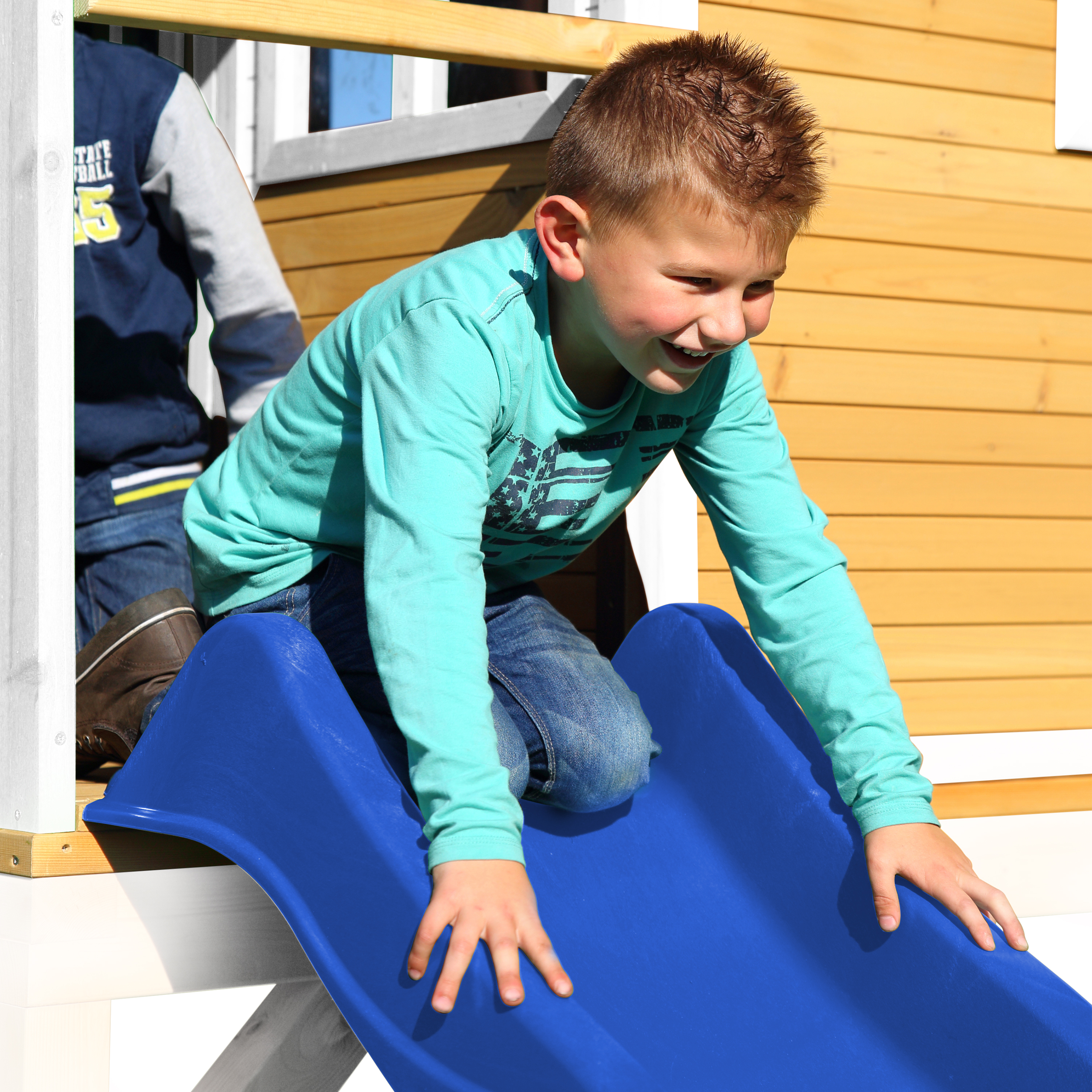 AXI Sarah Playhouse Brown/White - Blue Slide