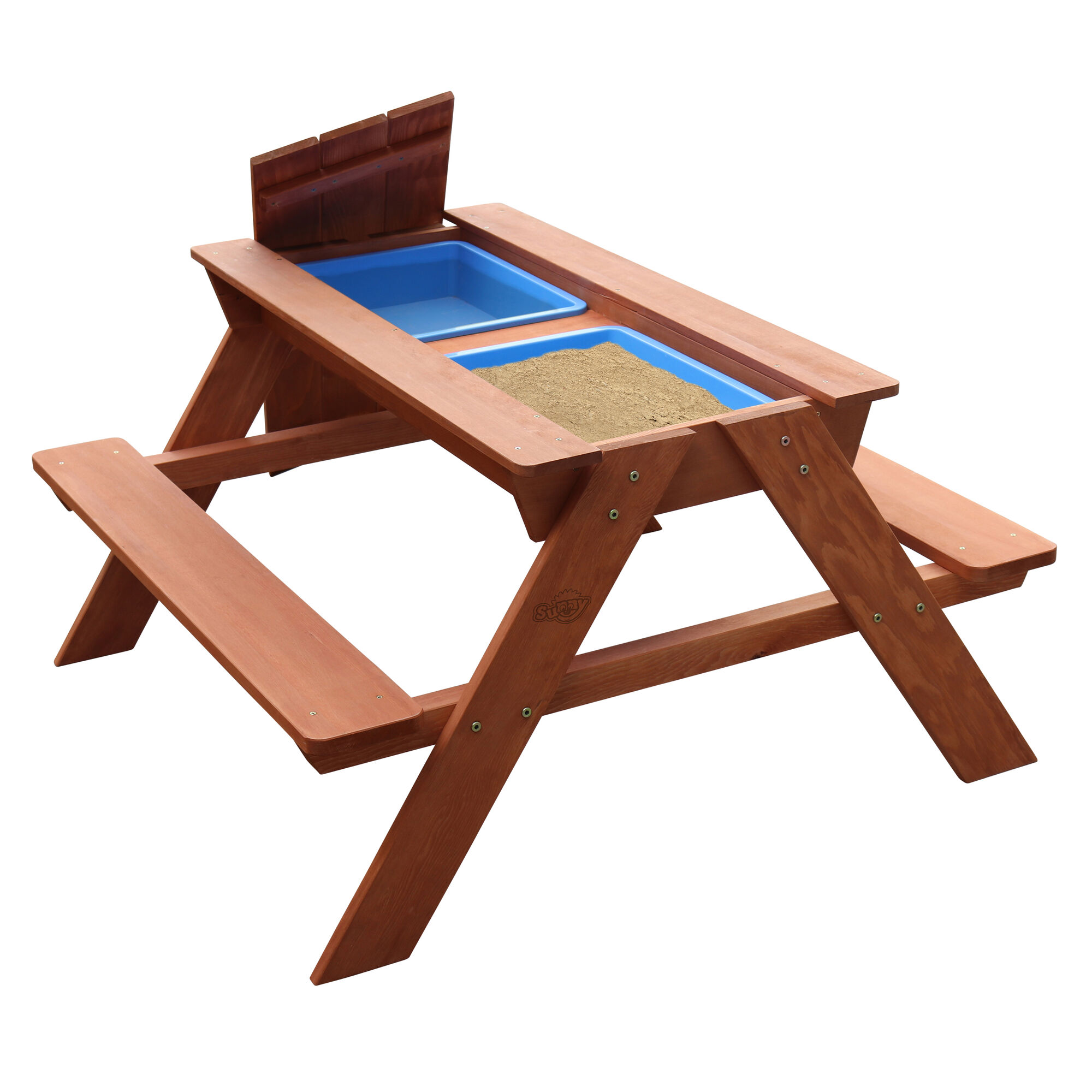 Sunny Dave Sand & Water Picnic Table - Brown