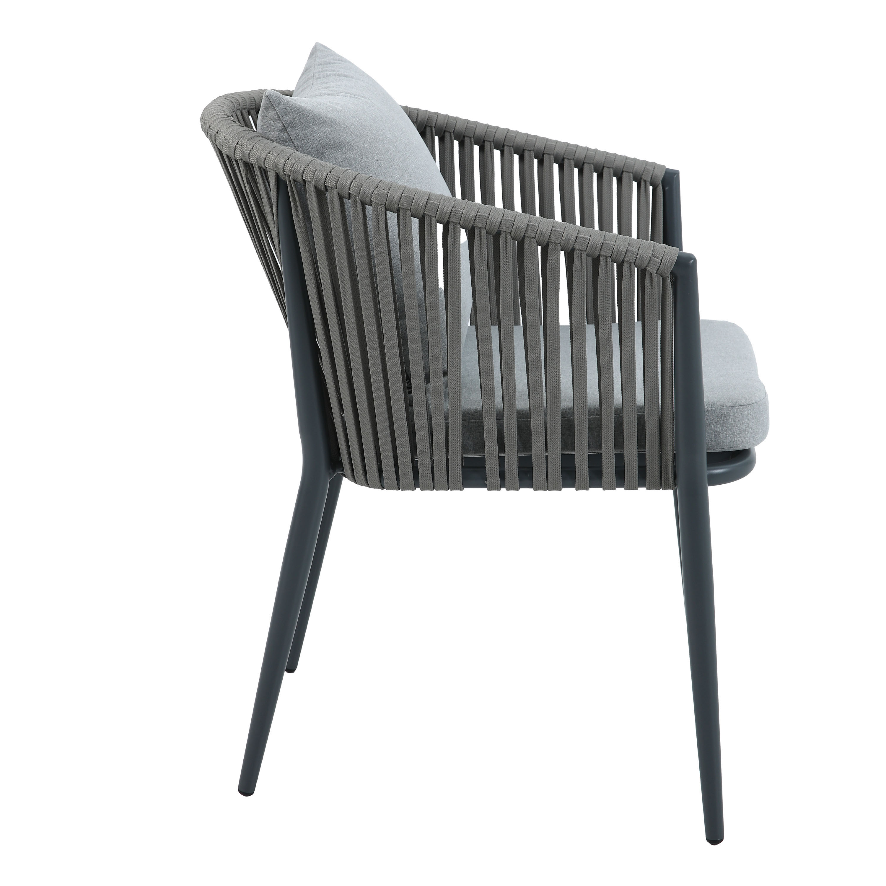 AXI Marzi/Faye 180-240 cm Dining Garden Set 7-piece Teak/Anthracite - Extendable