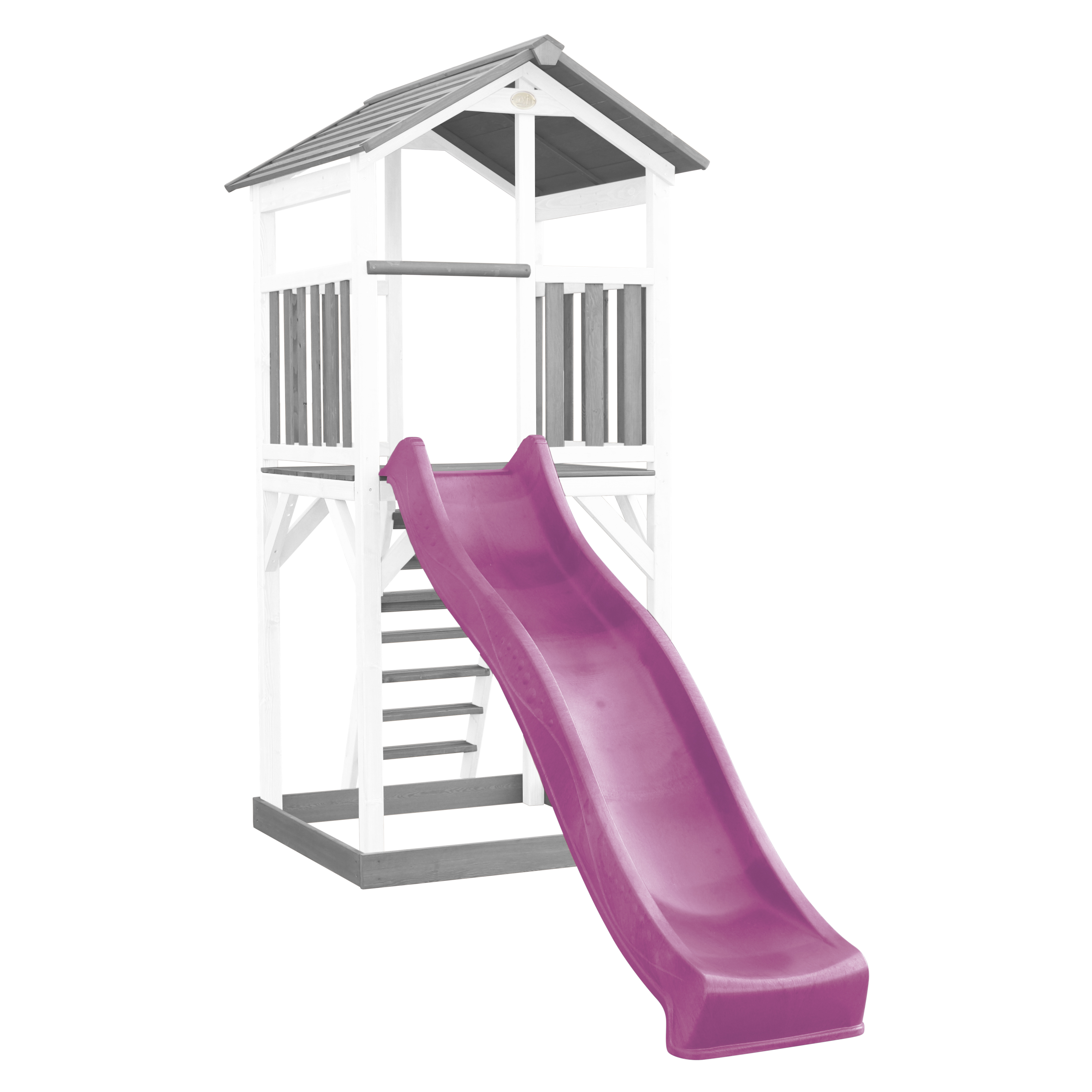 AXI Beach Tower Grey/White - Purple Slide-8720365060328 AXI Beach Tower Grey/White - Purple Slide