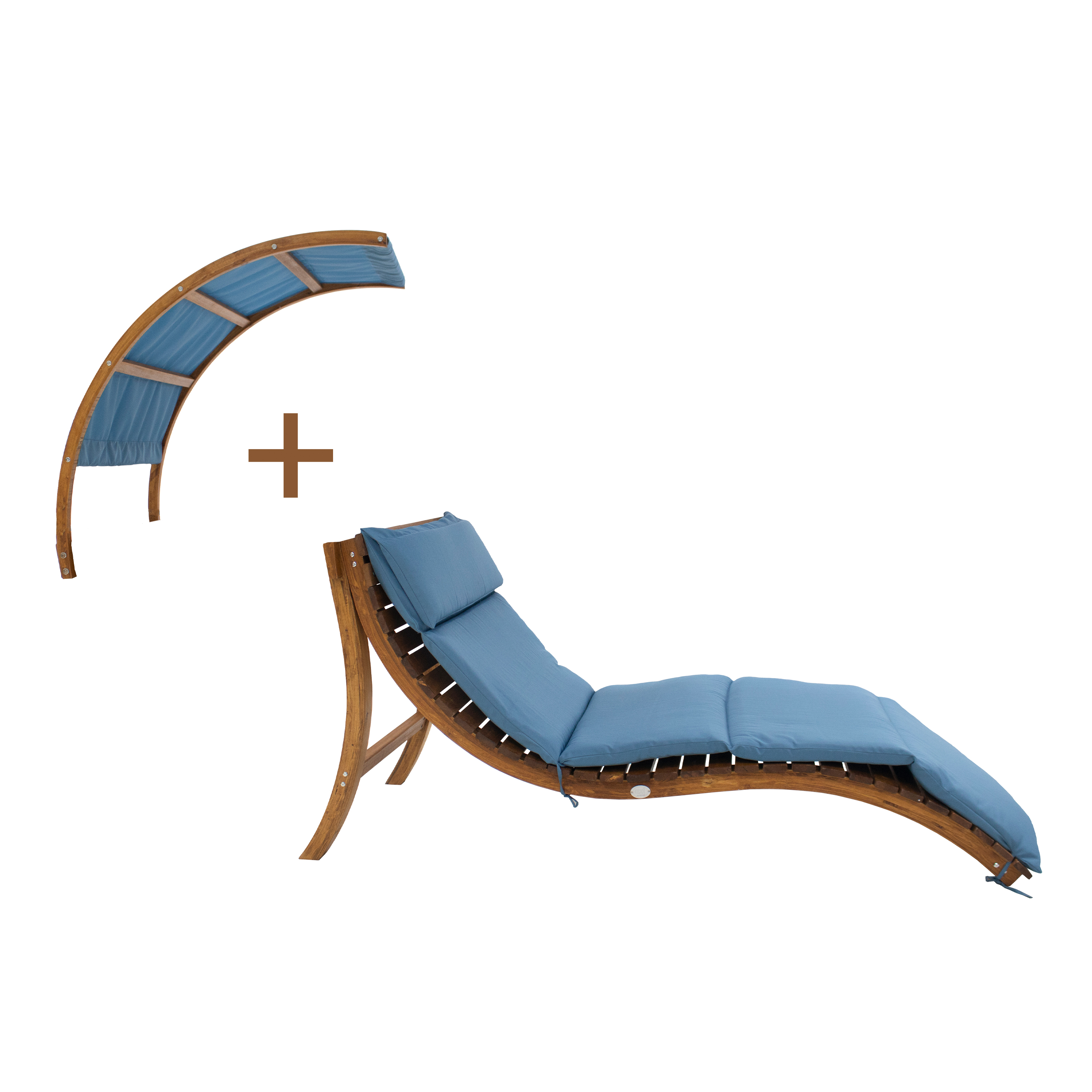 AXI Salina sun lounger with removable canopy Blue