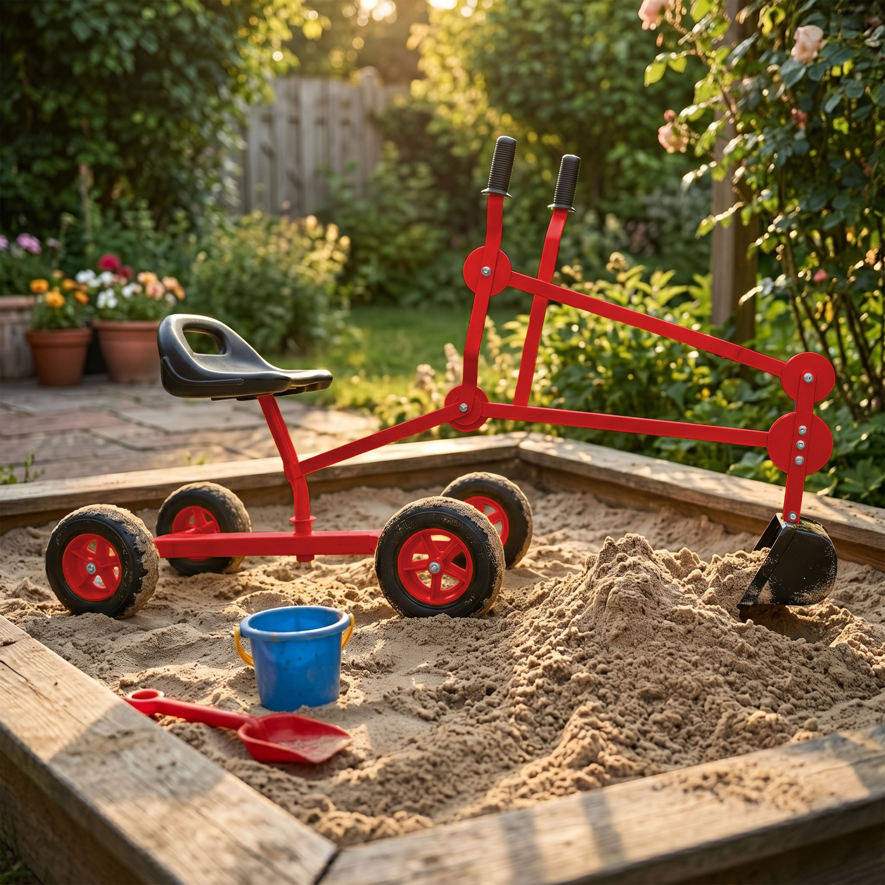 AXI Dean the Sand Digger for the Sandbox with 4 wheels – Red/Black
