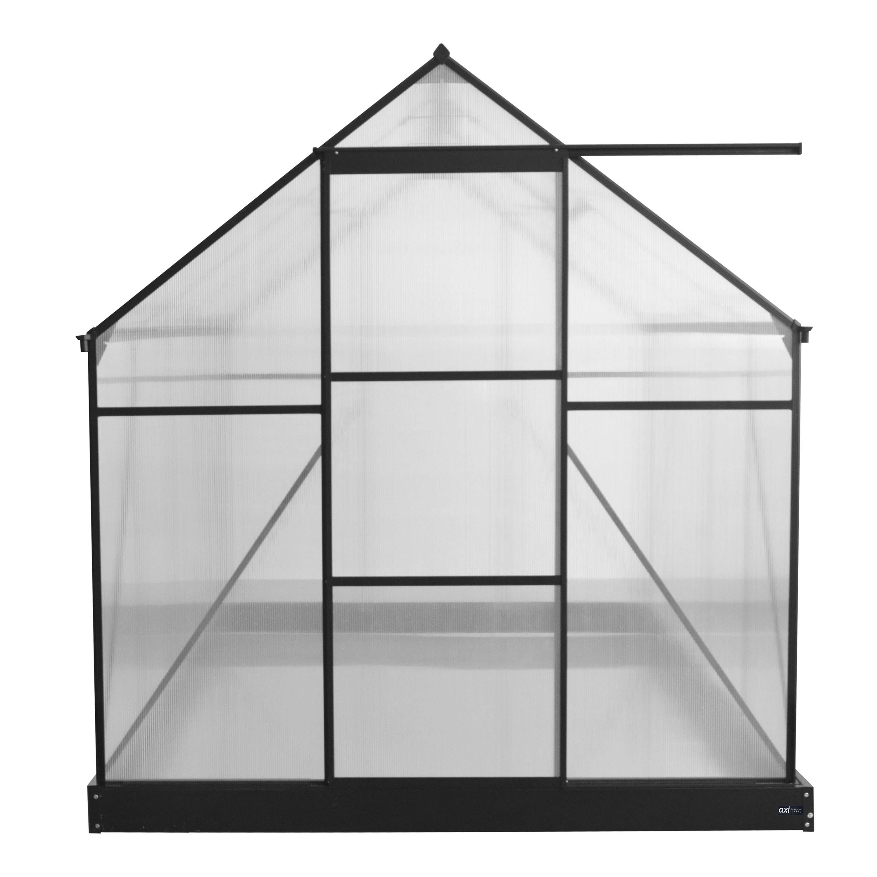 AXI Simon Greenhouse Polycarbonate - Black 250x190x207 cm